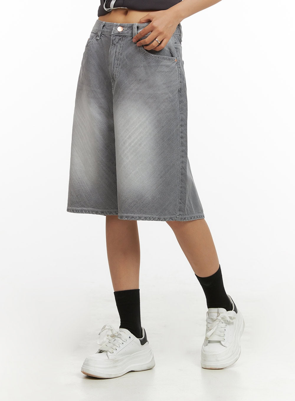 Washed Baggy Jorts IY422