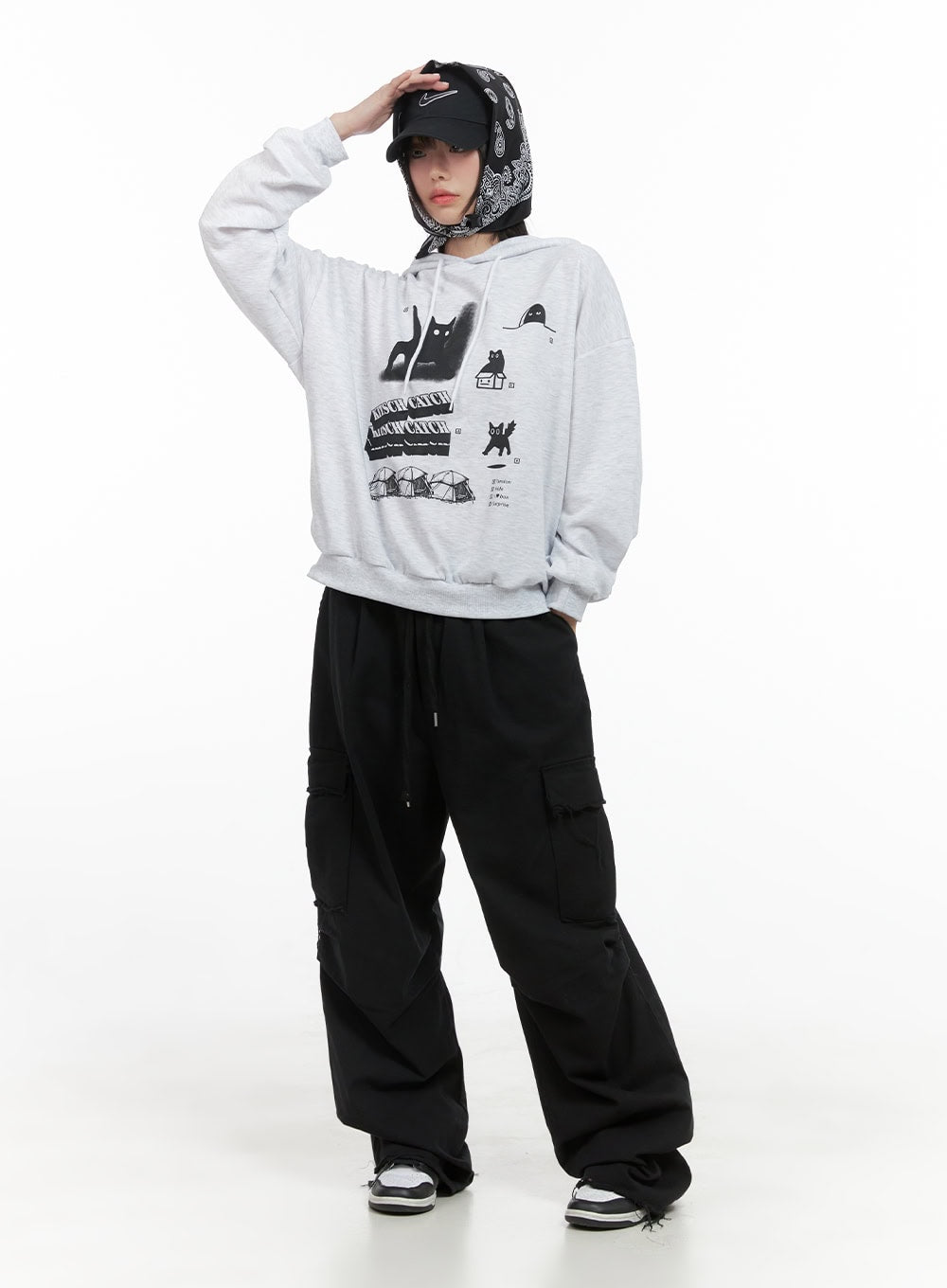 Cotton Banded Waist Cargo Pants CS412