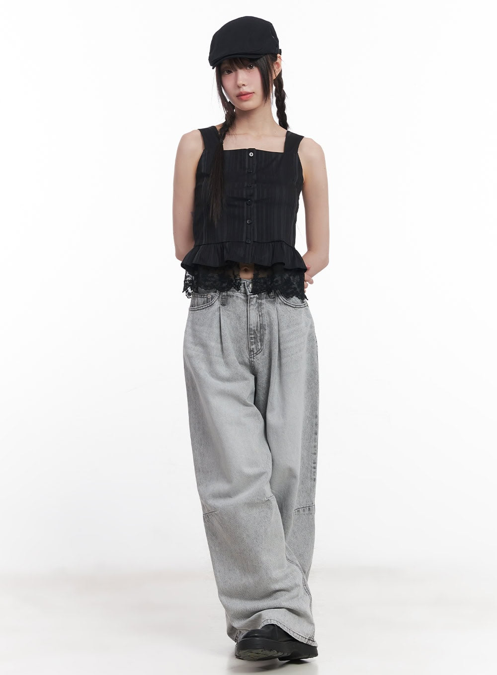 Melisa Washed Wide-Fit Jeans CU506