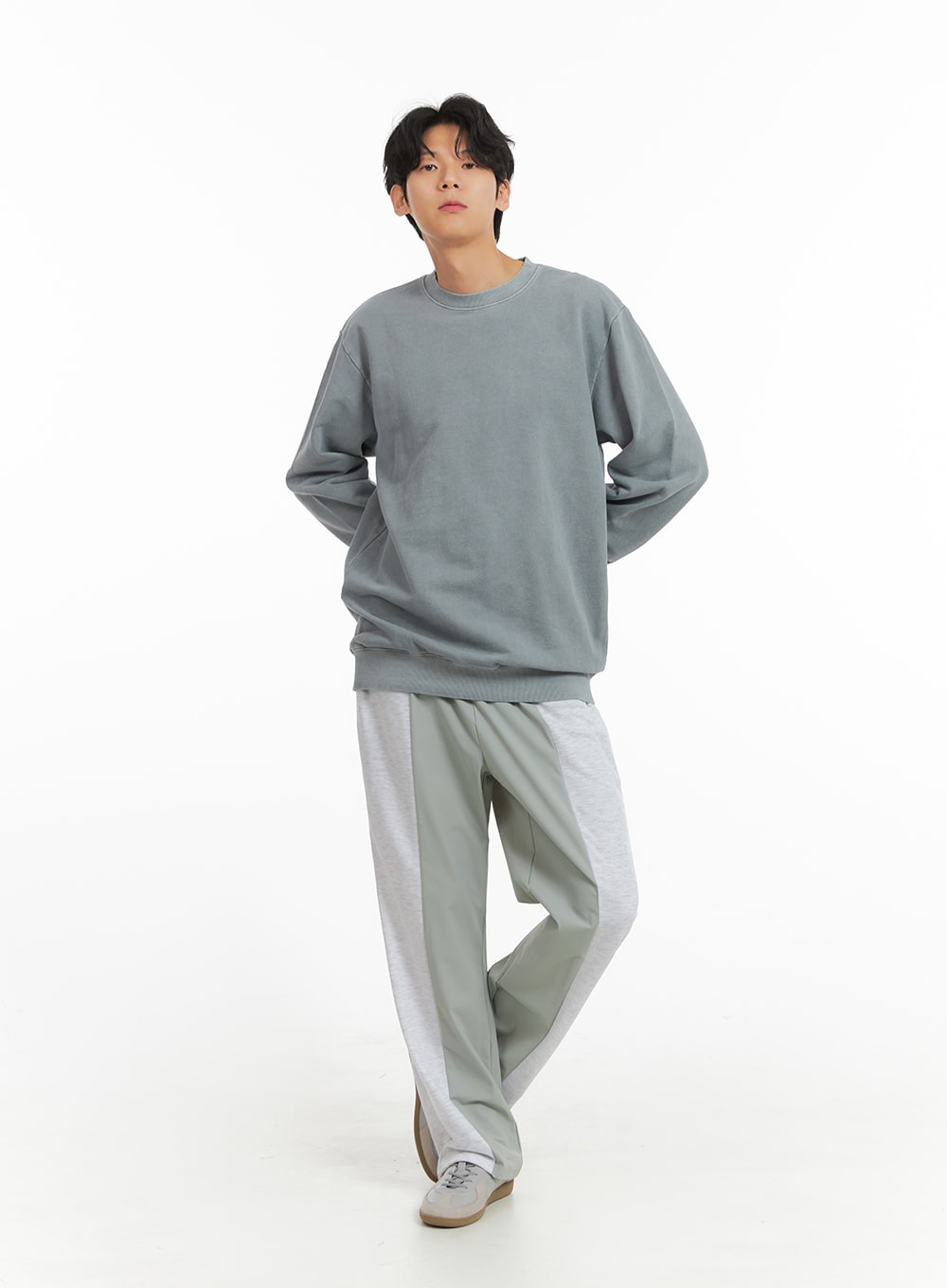 Men's Washed Crewneck Sweatshirt IA401