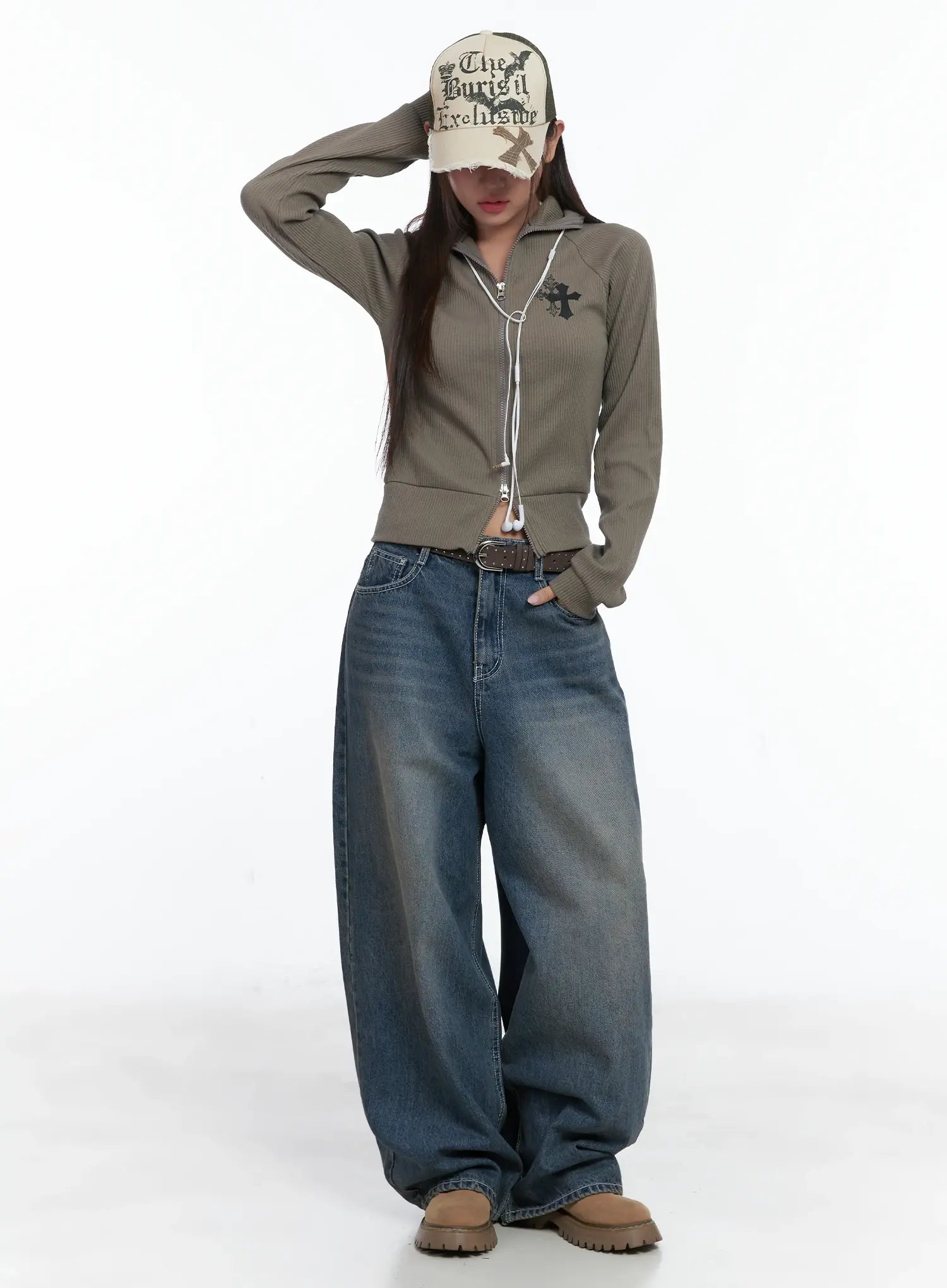 Neriah Vintage Wash Baggy Jeans CS503