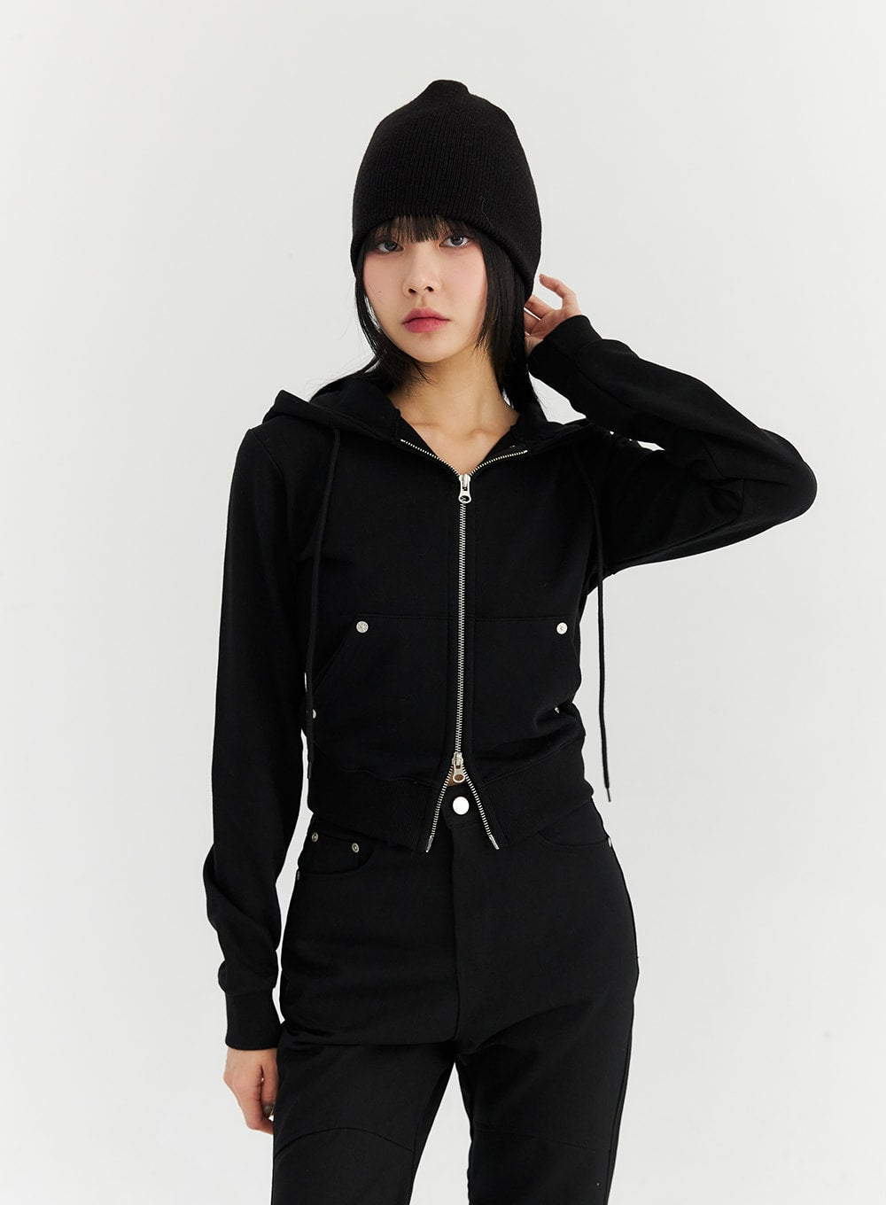 Two-Way Zip-Up Hoodie Jacket CN306