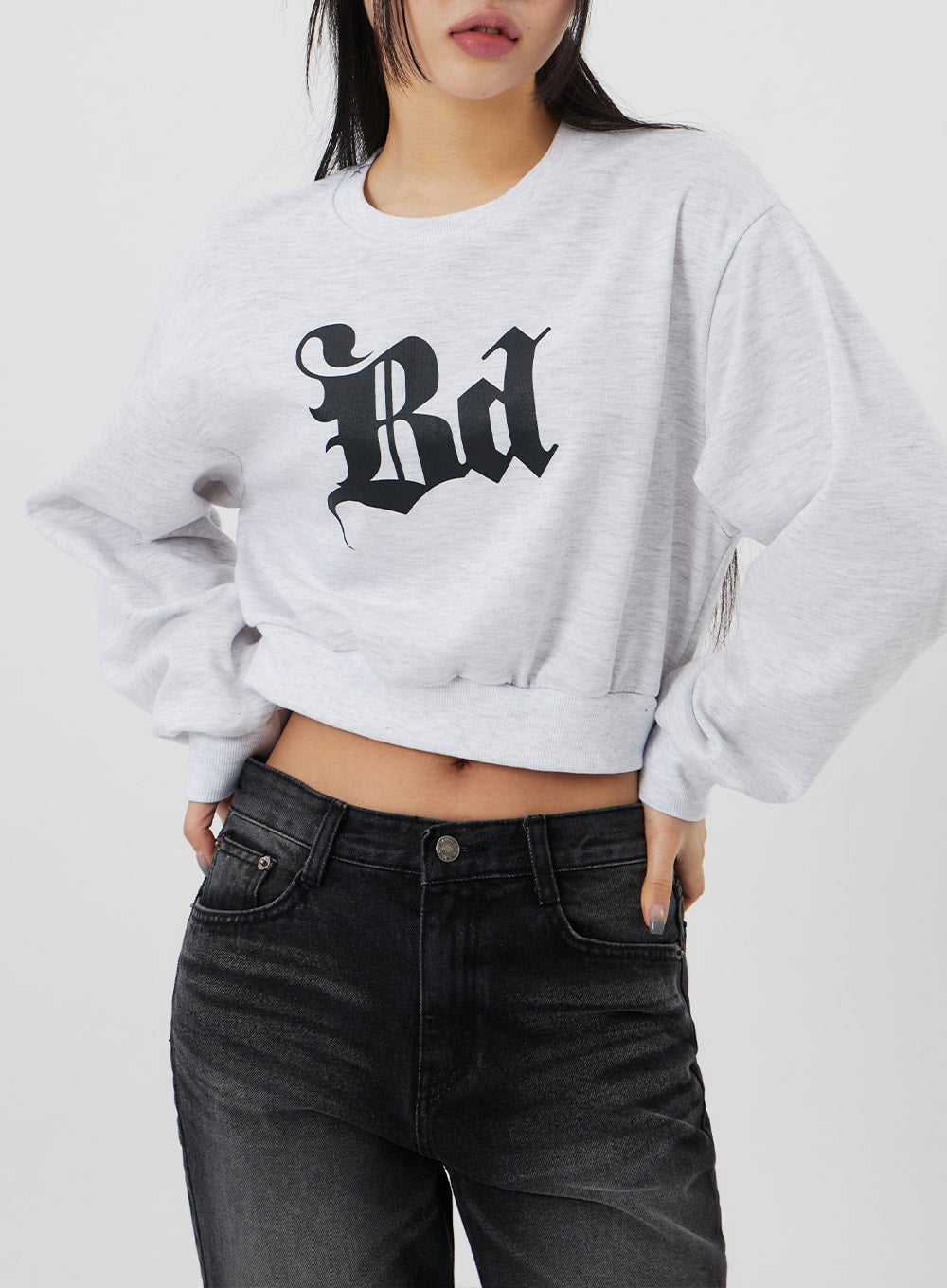 Graphic Cropped Sweatshirt CF327