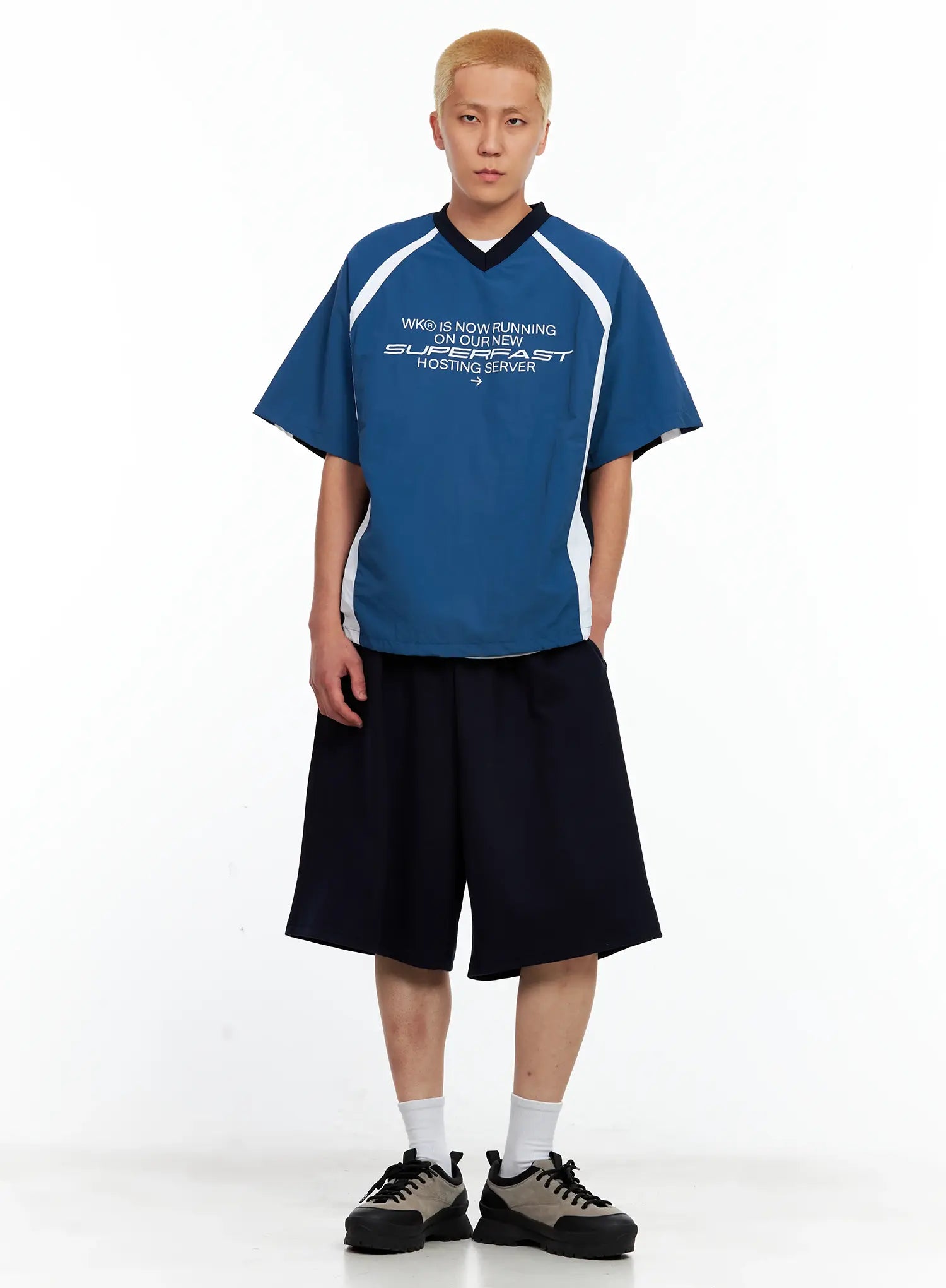 Men's V-Neck Basic Jersey IL514