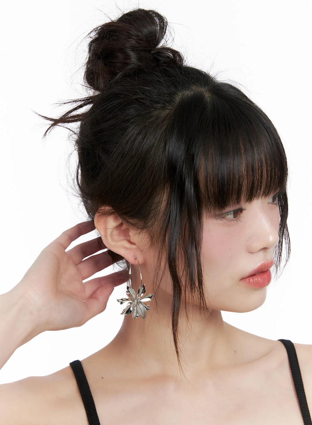 Floral Hoop Earrings CG519