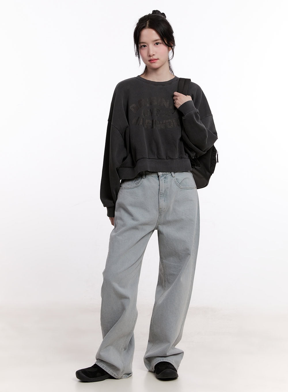 Casey Washed Baggy Wide-Leg Jeans CM526