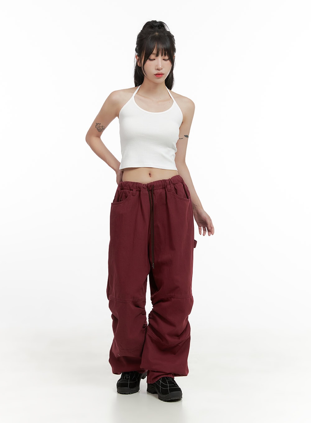 Shirred Cotton Banded Pants (UNISEX) CG420