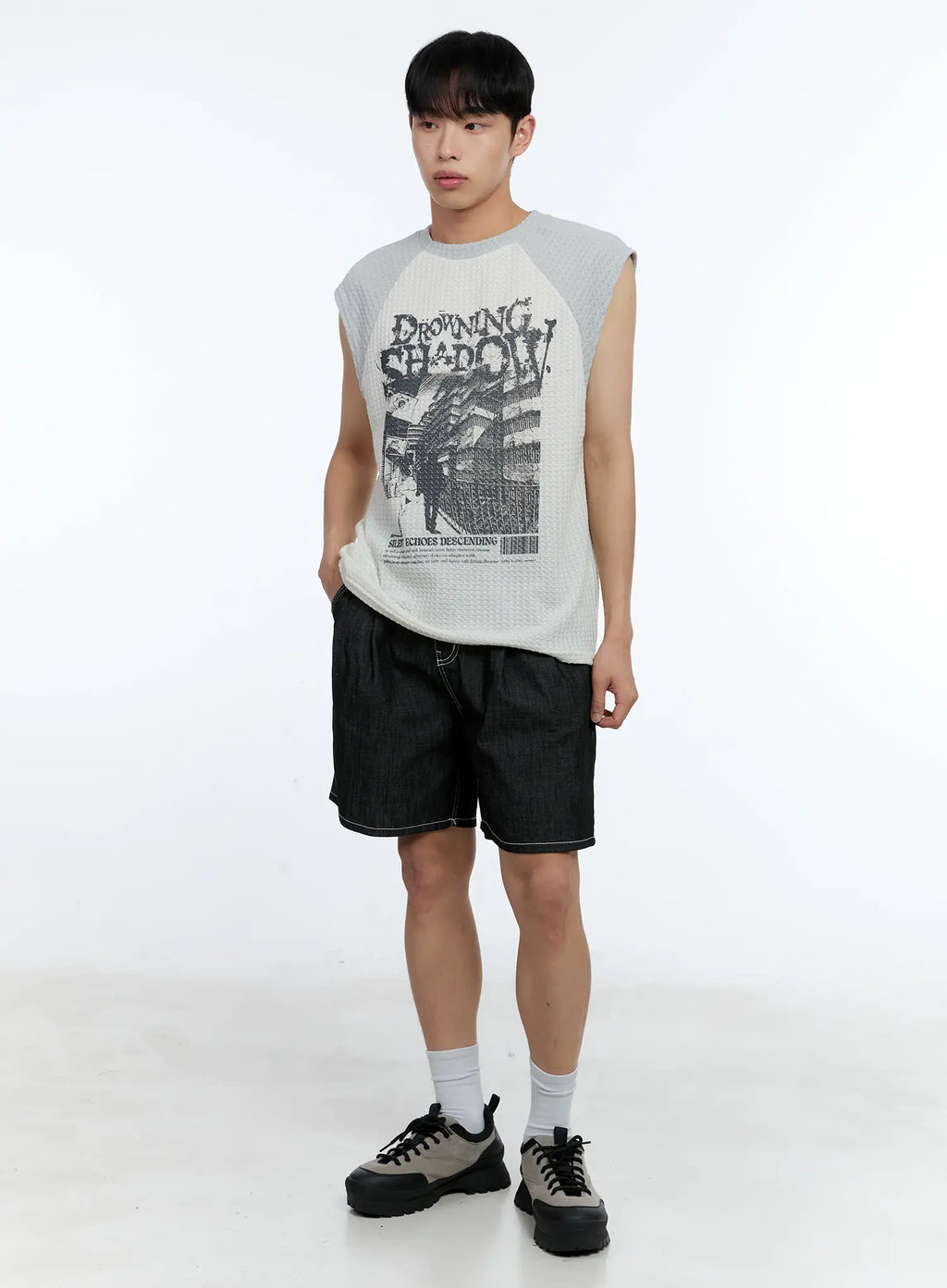 Men's Waffle Knit Sleeveless Tee IL517