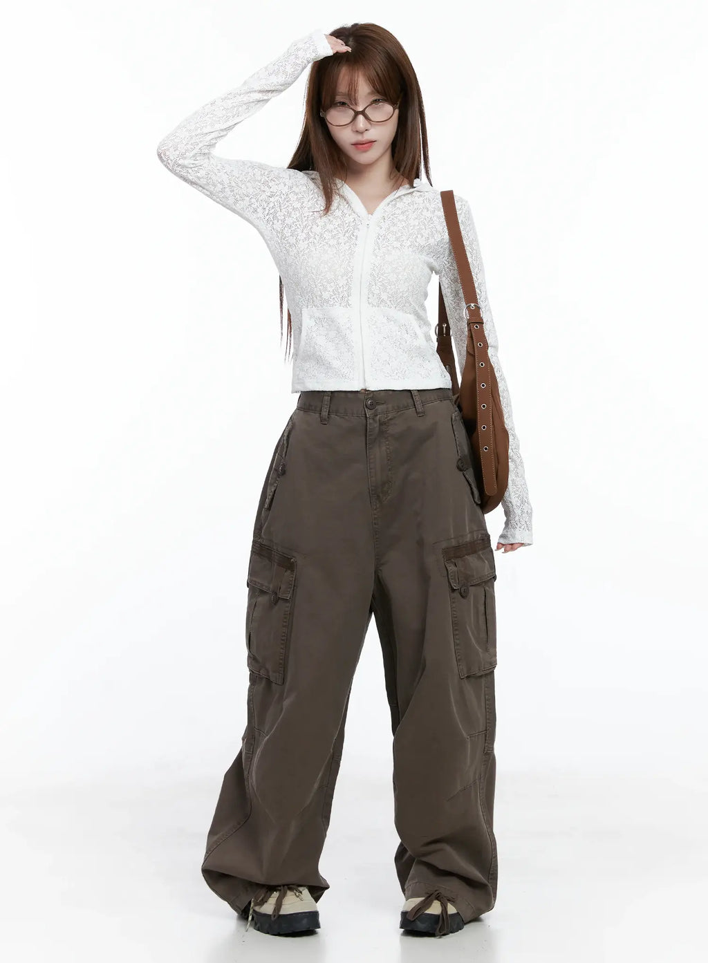 Utility Pocket Wide-Leg Trousers CS501