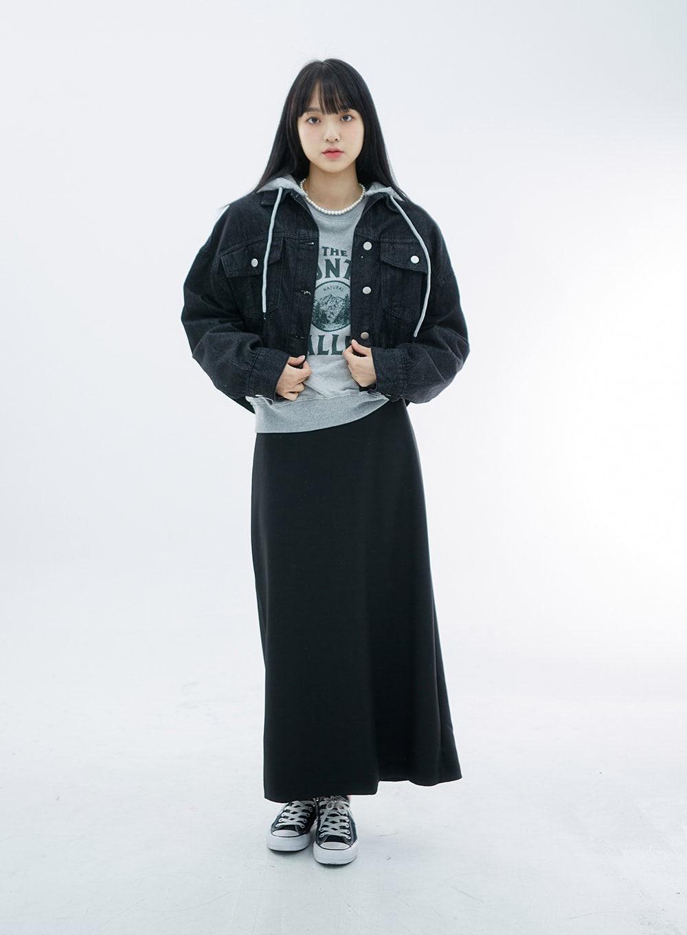 High Waist Simple Maxi Long Skirt OO04