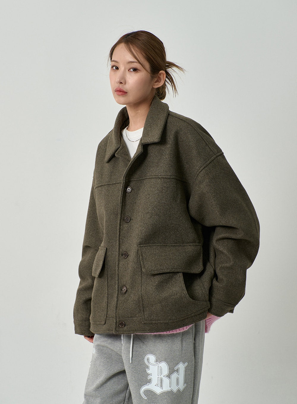 Oversize Button Jacket CD14
