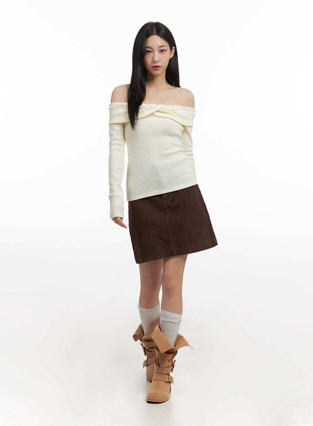 Twist Off-Shoulder Top CN426