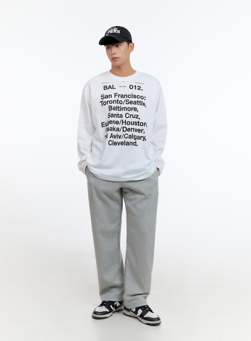Men's Cotton Lettering Oversize T-Shirt IS413