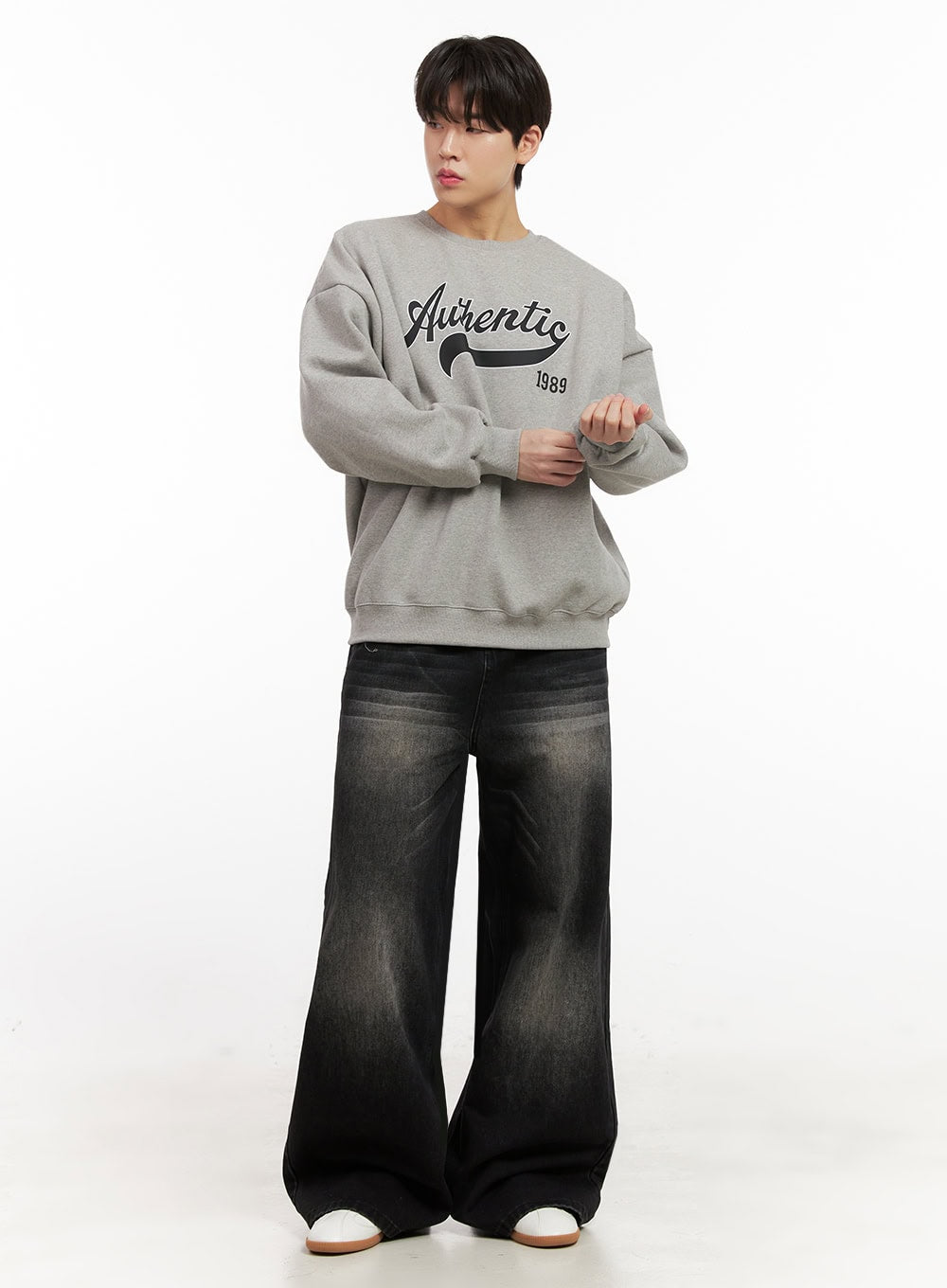 Men's Graphic Cotton Crew Neck IJ517