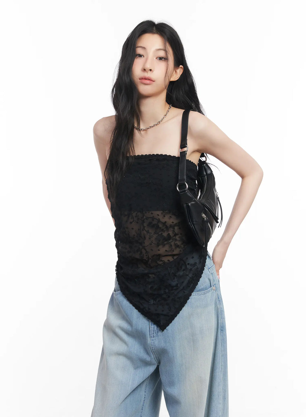 Sheer Lace Tube Top CU511