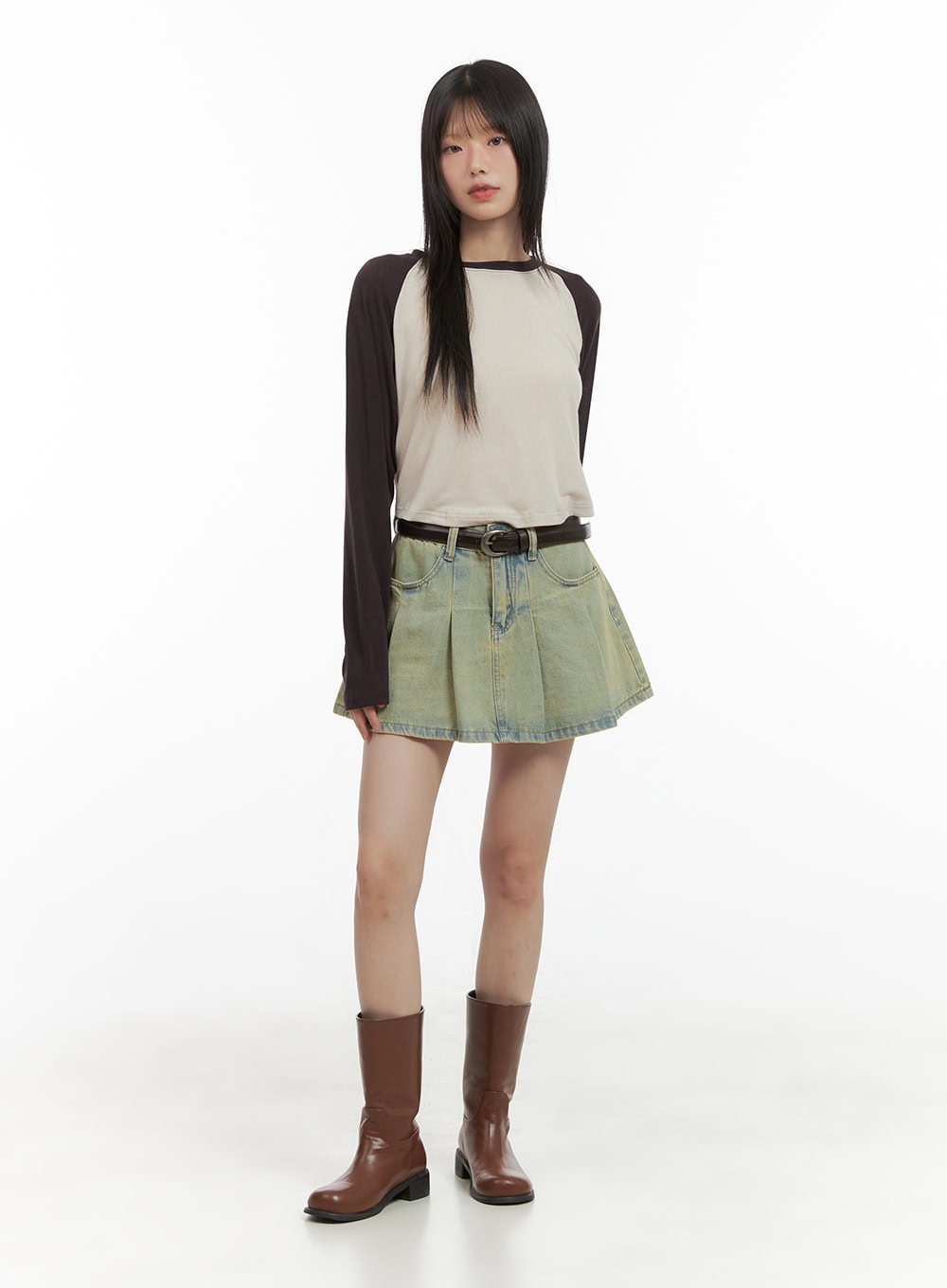 Raglan Crop Long Sleeve Top CG426