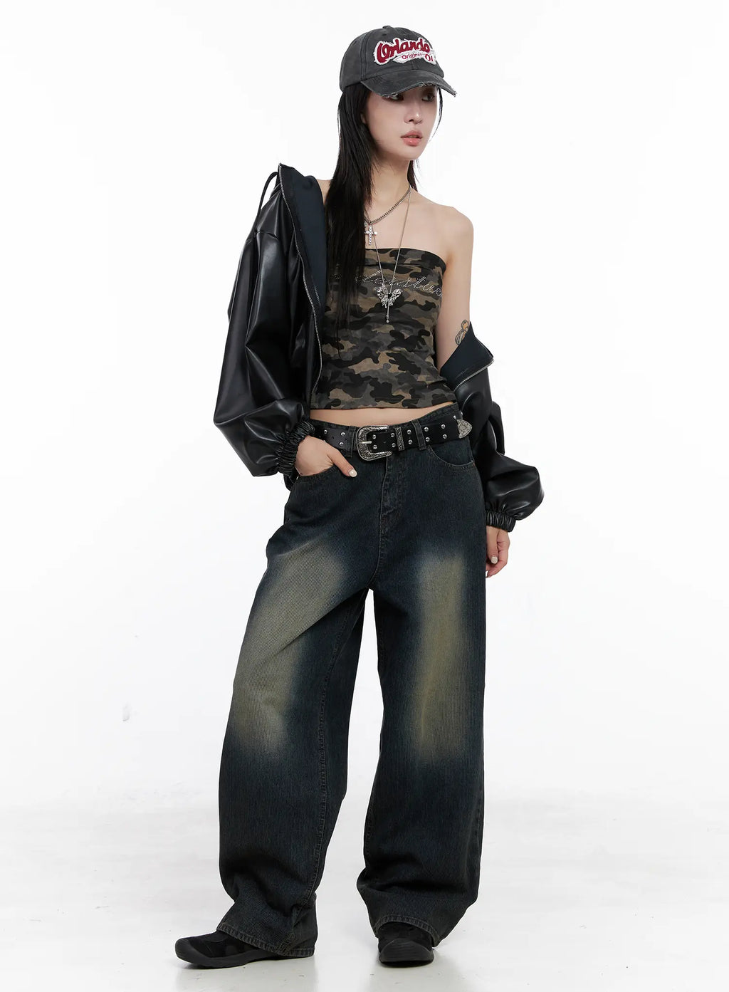 London Faded Baggy Jeans CS510