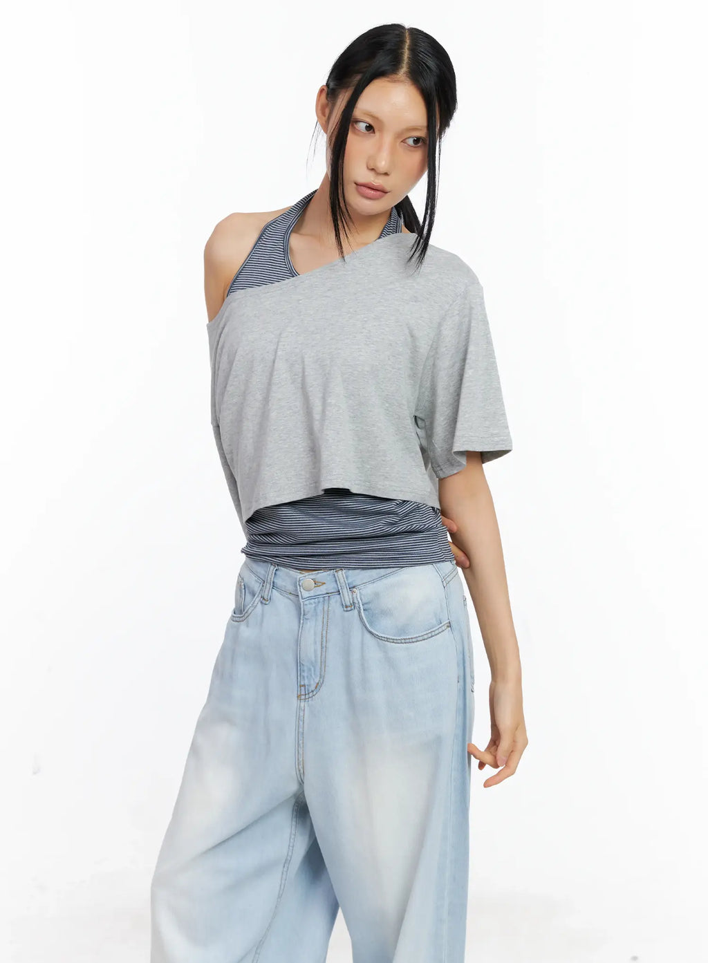 Striped Layered Tank and Tee Set CL529