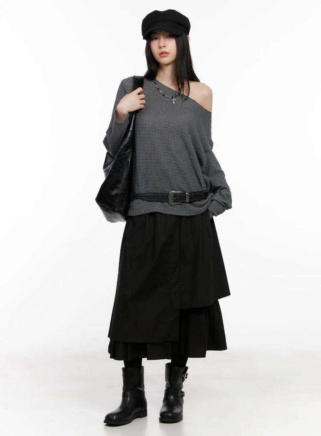 Asymmetrical Flare Layered Skirt CG526