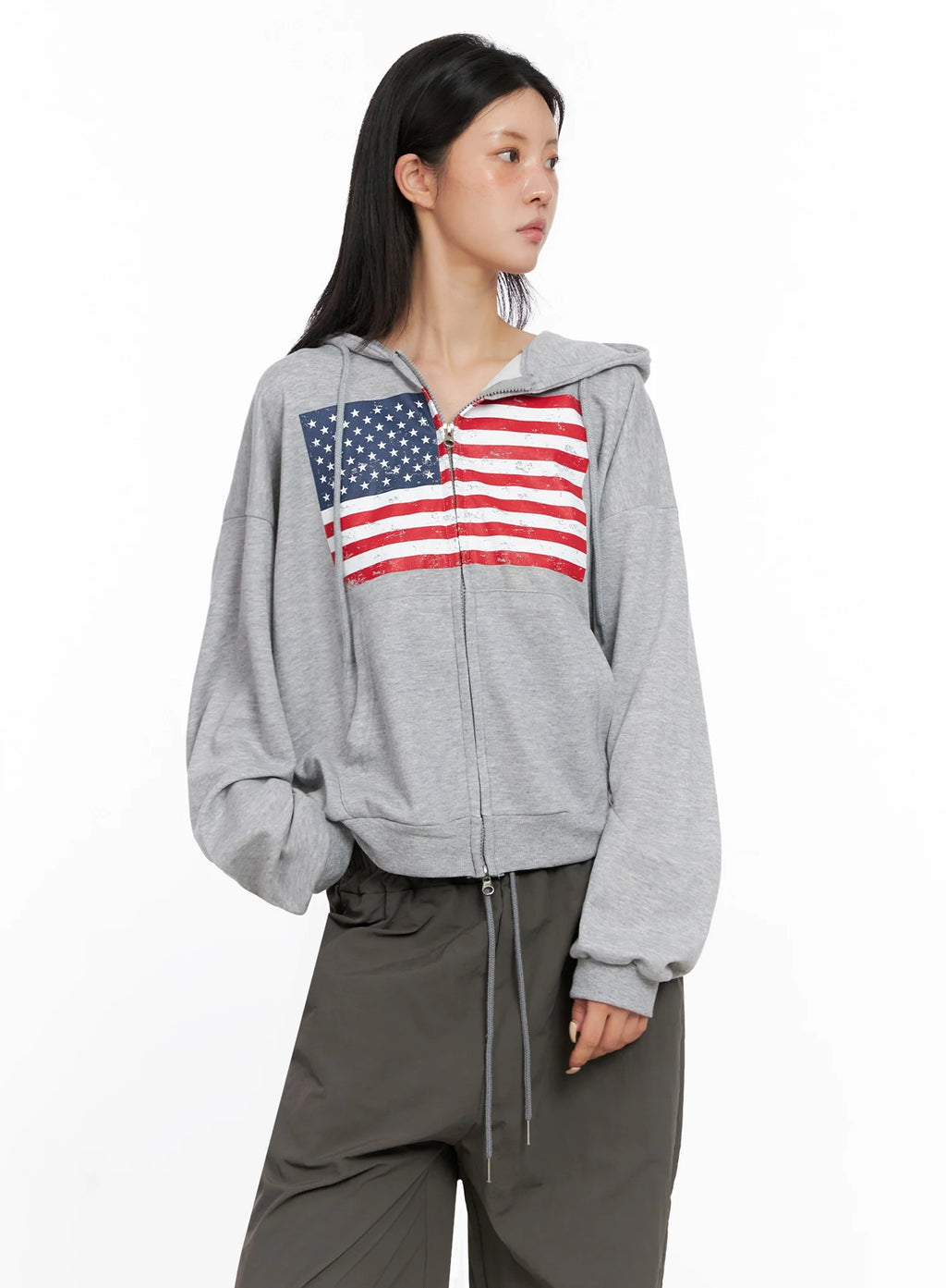 American Flag Zip-Up Hoodie IS515