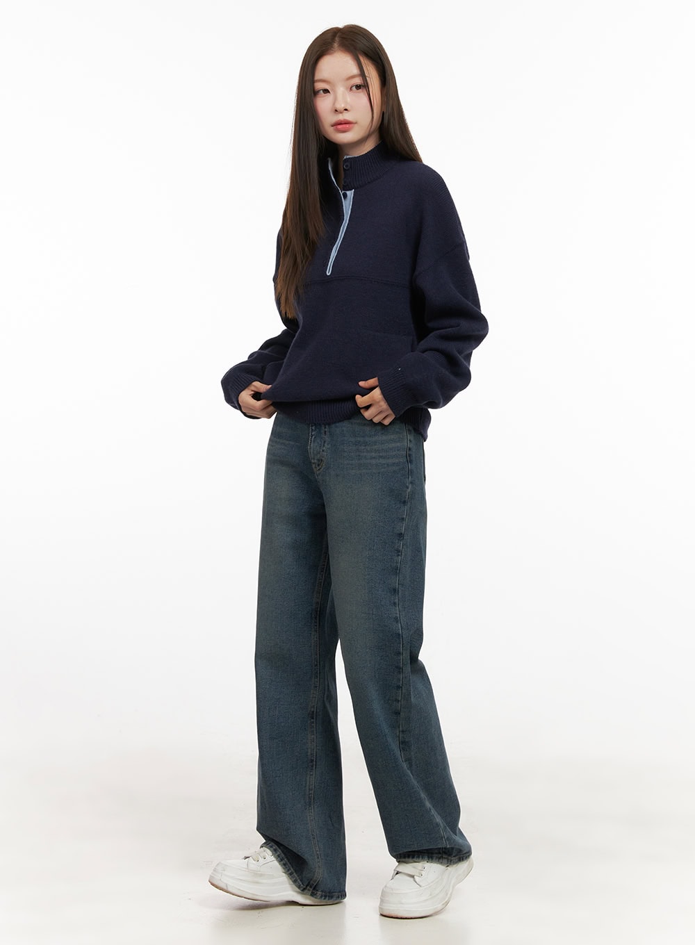 Soft Half Button Sweater OD412