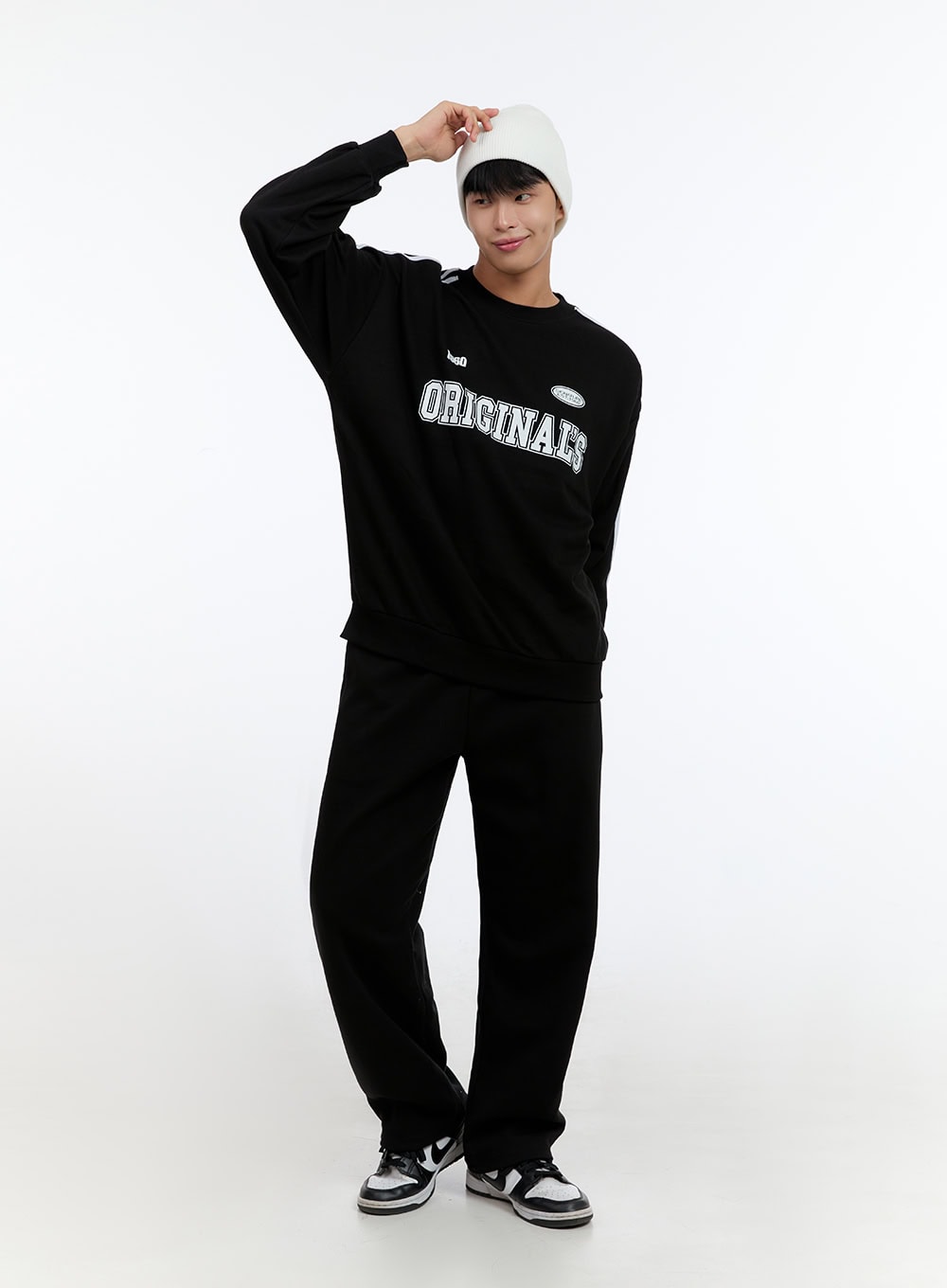 Men's Lettering Crew Neck Sweatshirt IS412