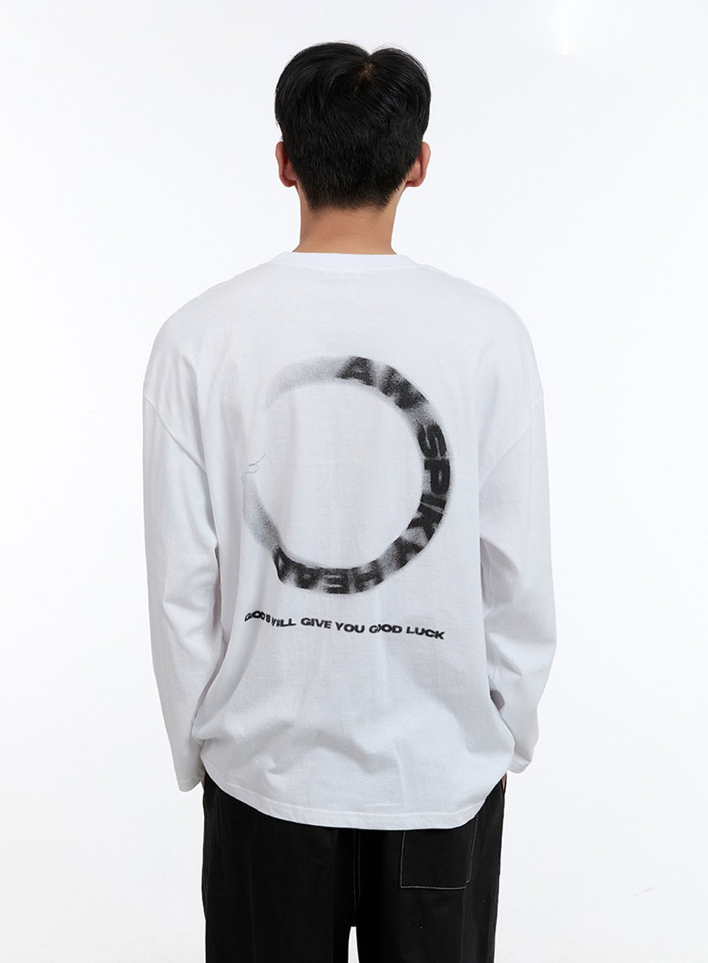 Men's Graphic Cotton Long Sleeve T-Shirt IG427