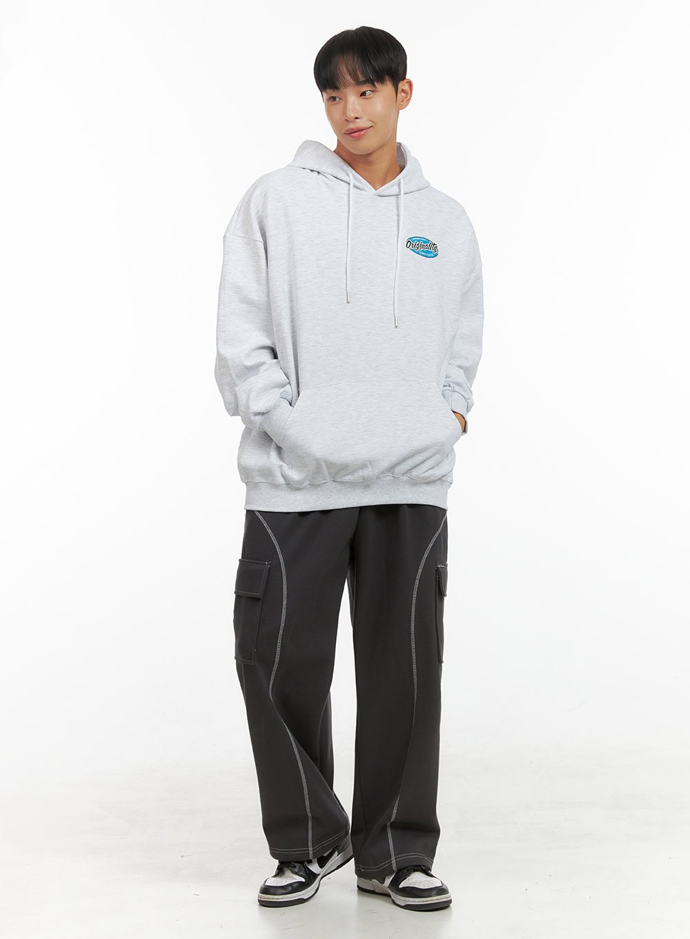 Men's Graphic Hooded Sweatshirt (White) IS420