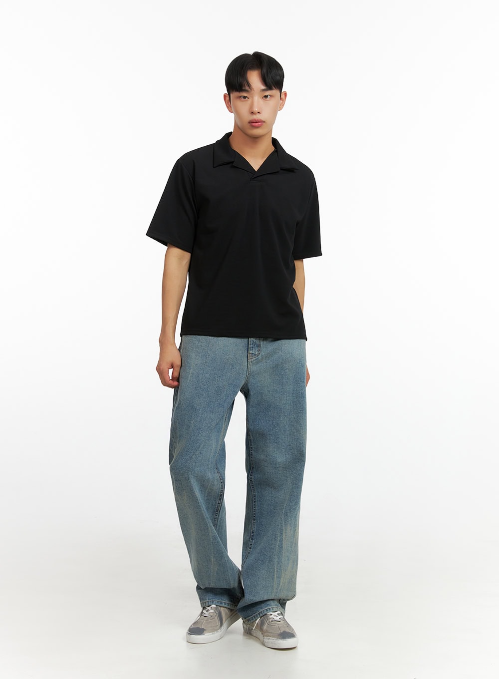 Men's Polyester Collar T-Shirt IU412