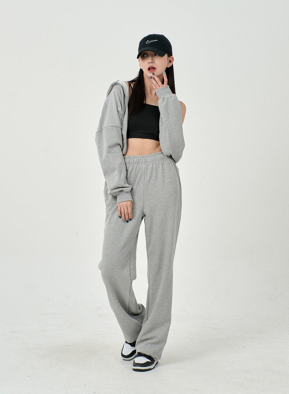 Lewkin Soft Basic Two Way Hoodie Zip Up C1210