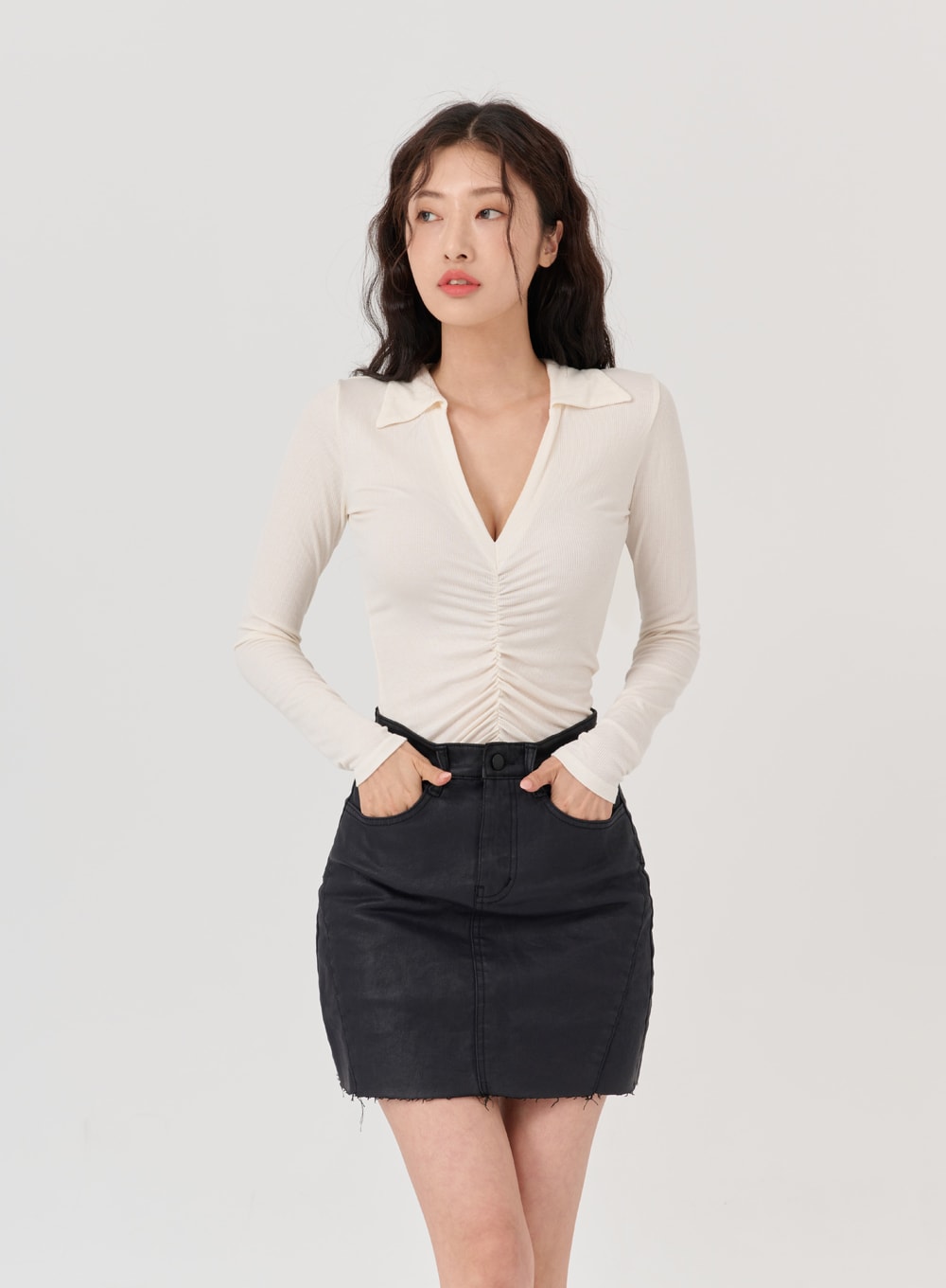 V-Neck Long Sleeve T-Shirt IG12