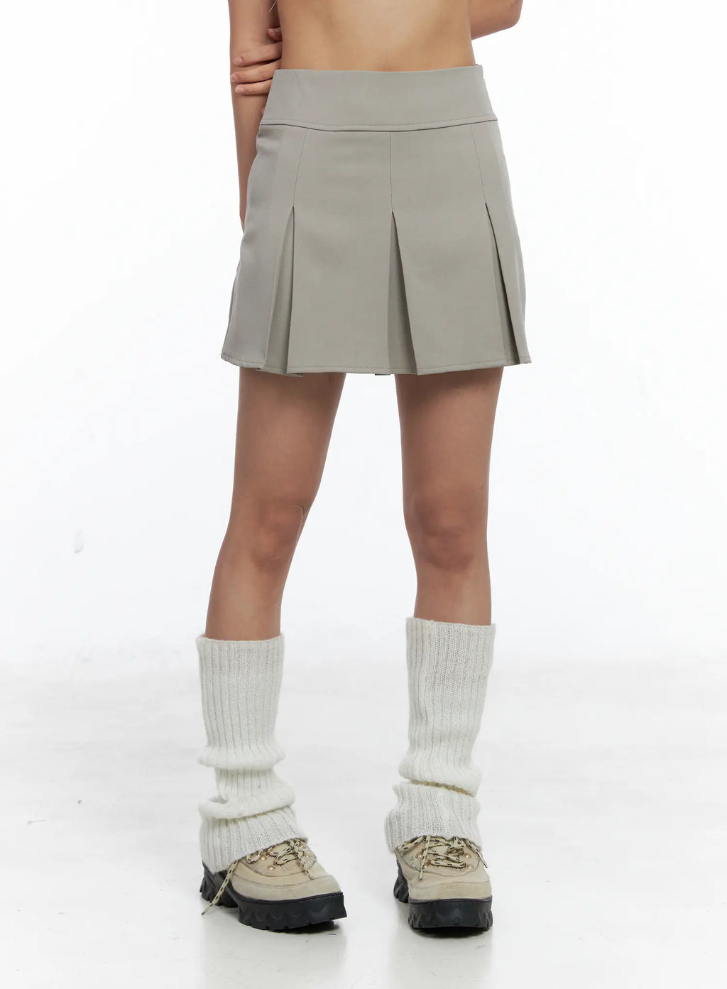 Pleated Mini A-Line Skirt CS504