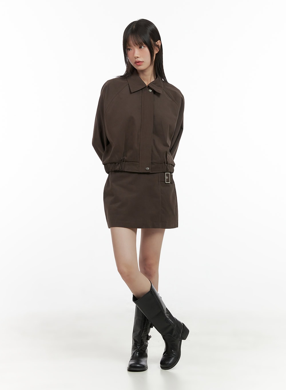 Solid Suede Collar Jacket CG426