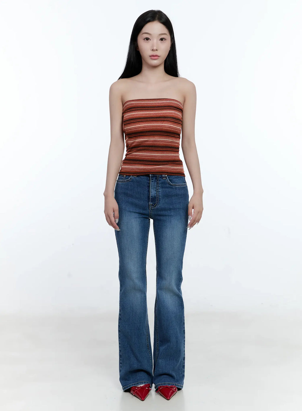 Gaeun Washed Flare Denim Jeans CG501