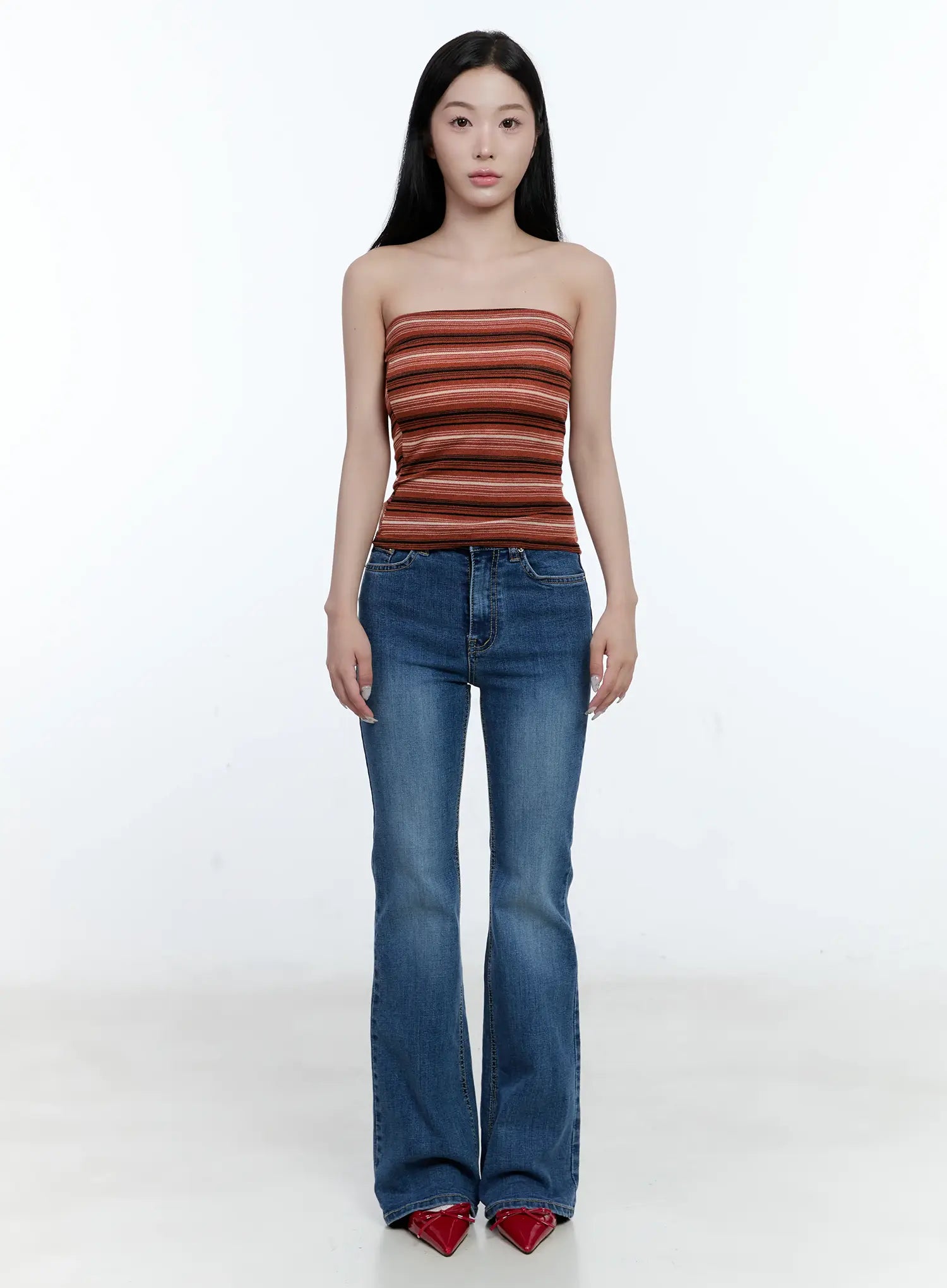 Gaeun Washed Flare Denim Jeans CG501