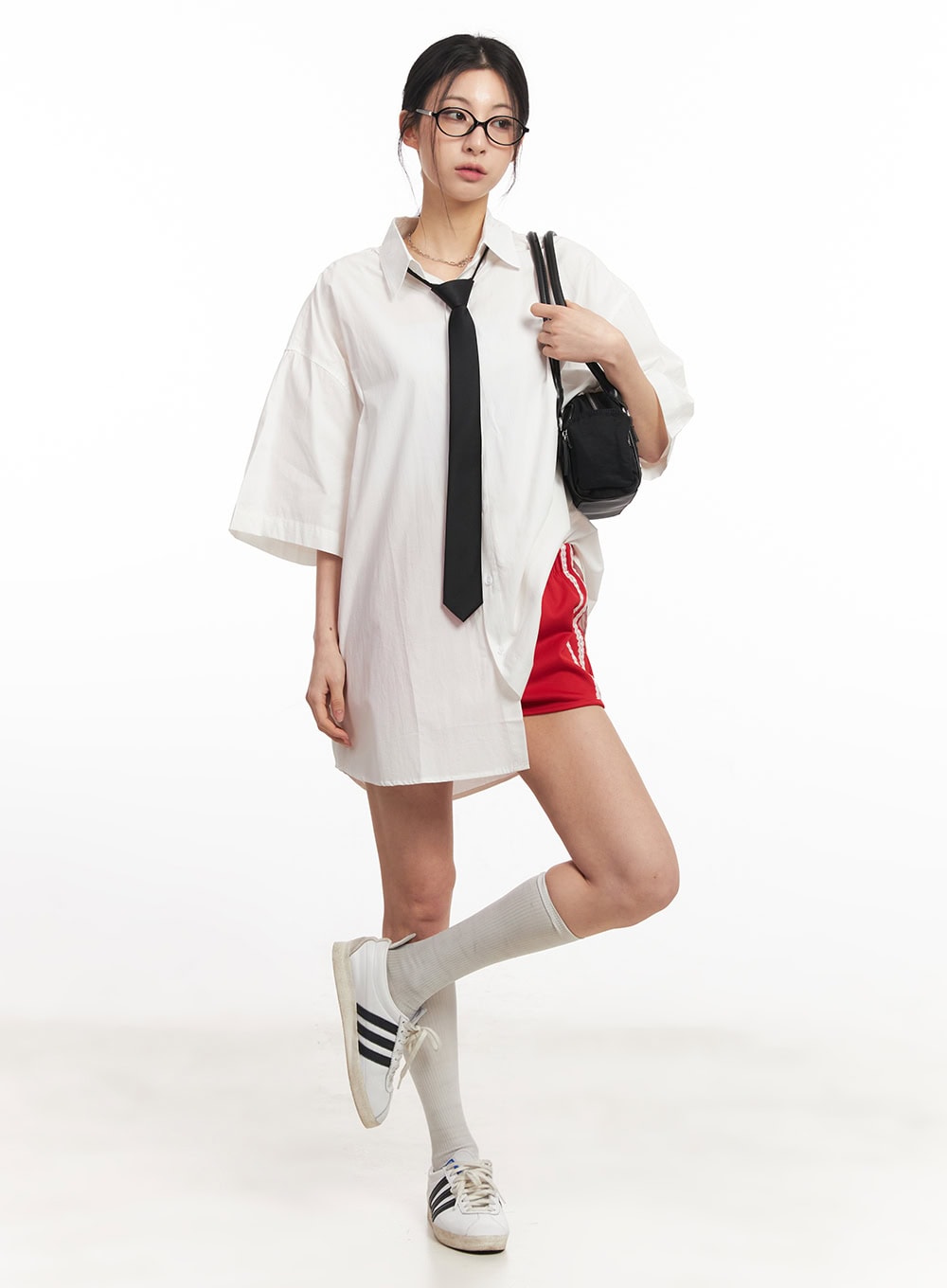 Lace-Trim Striped Shorts CA514