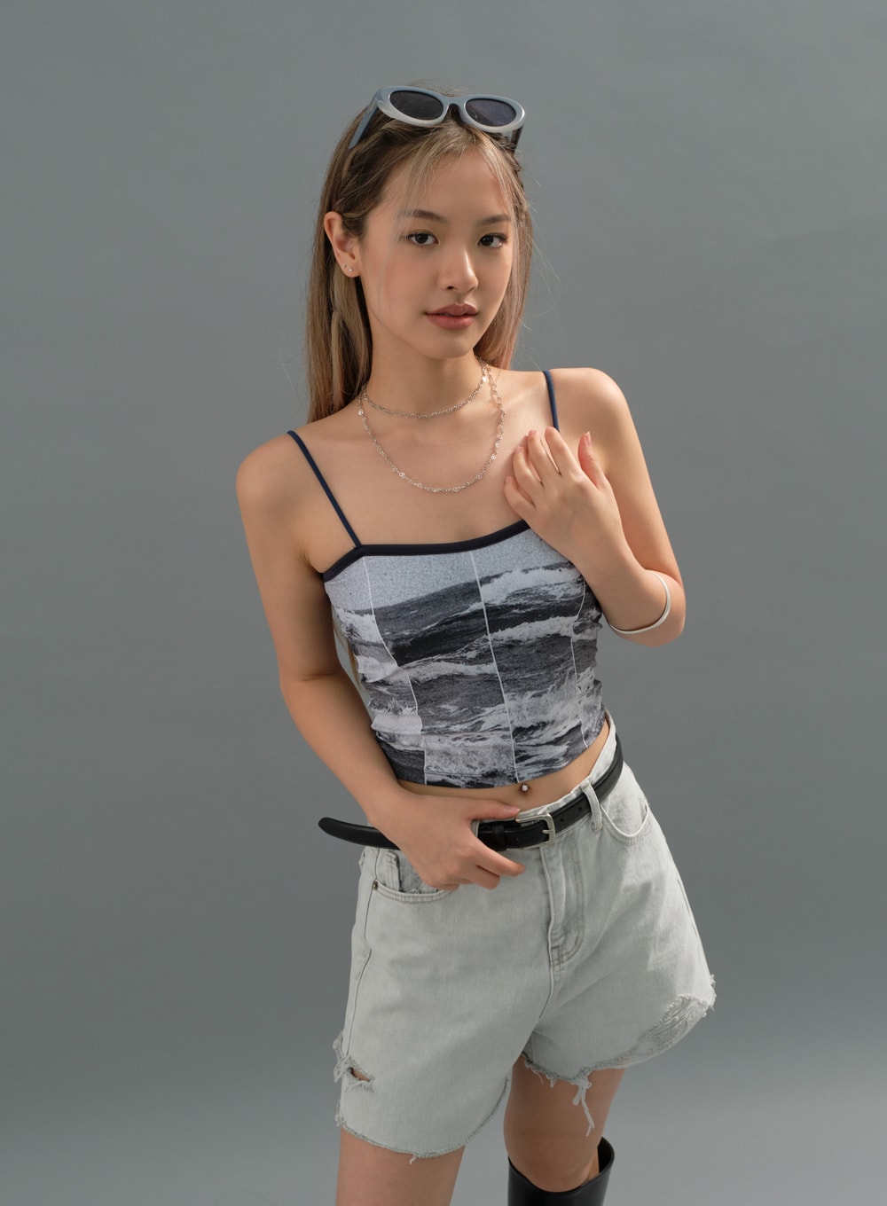 Heart Chain Layered Necklace CJ27