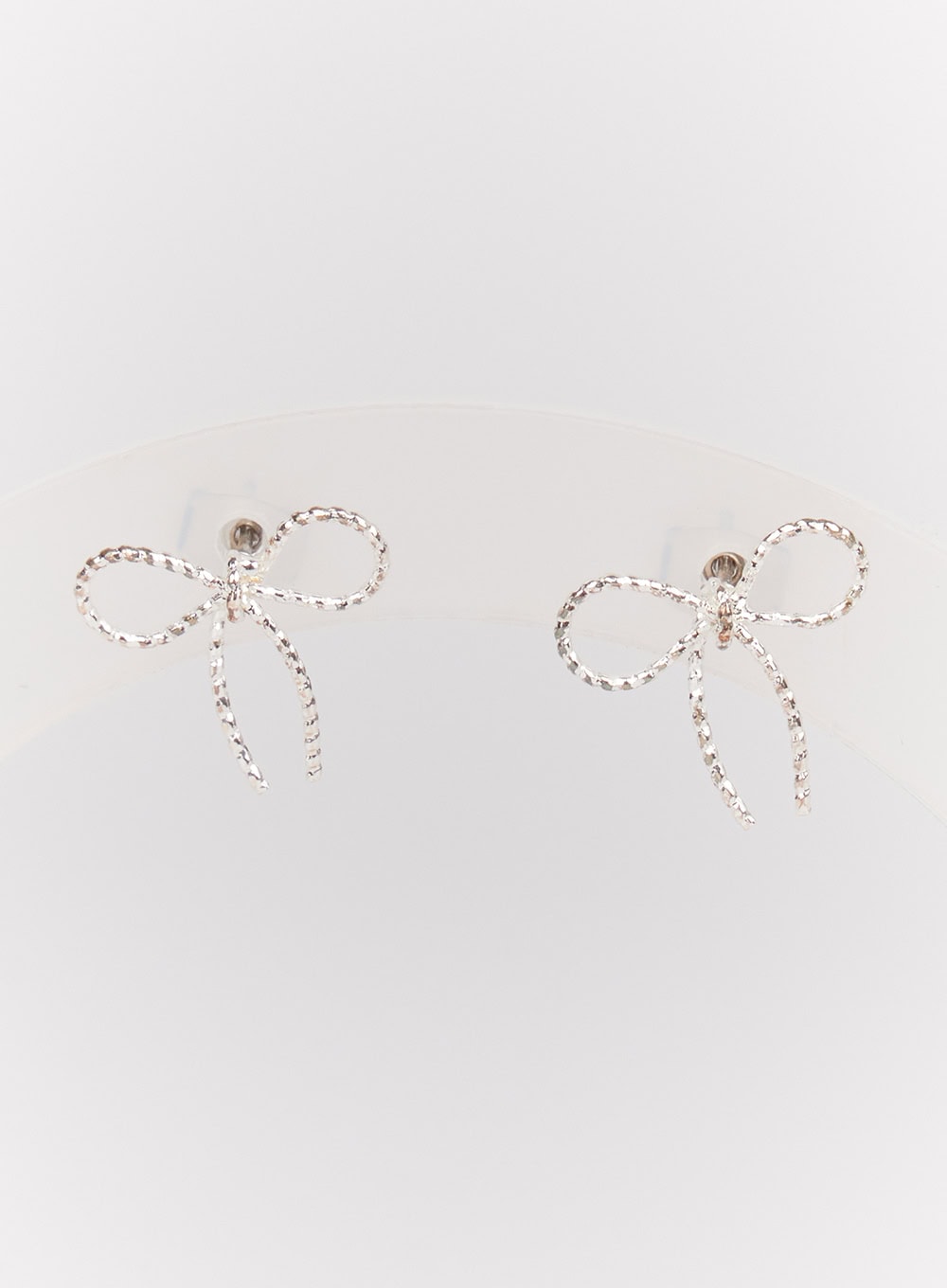 Noir Knot Ribbon Earrings IM531