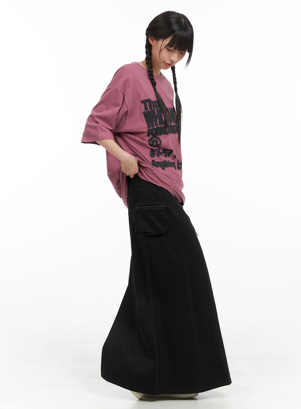 String Banded Cargo Maxi Skirt CG408