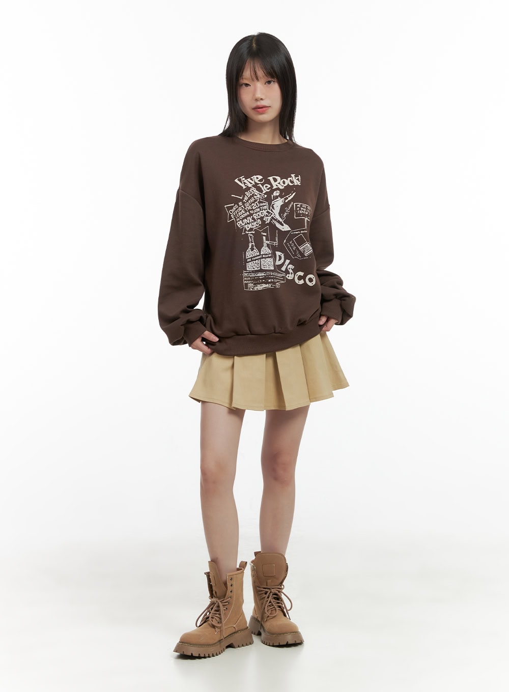 Box Pleated Mini Skirt CG427