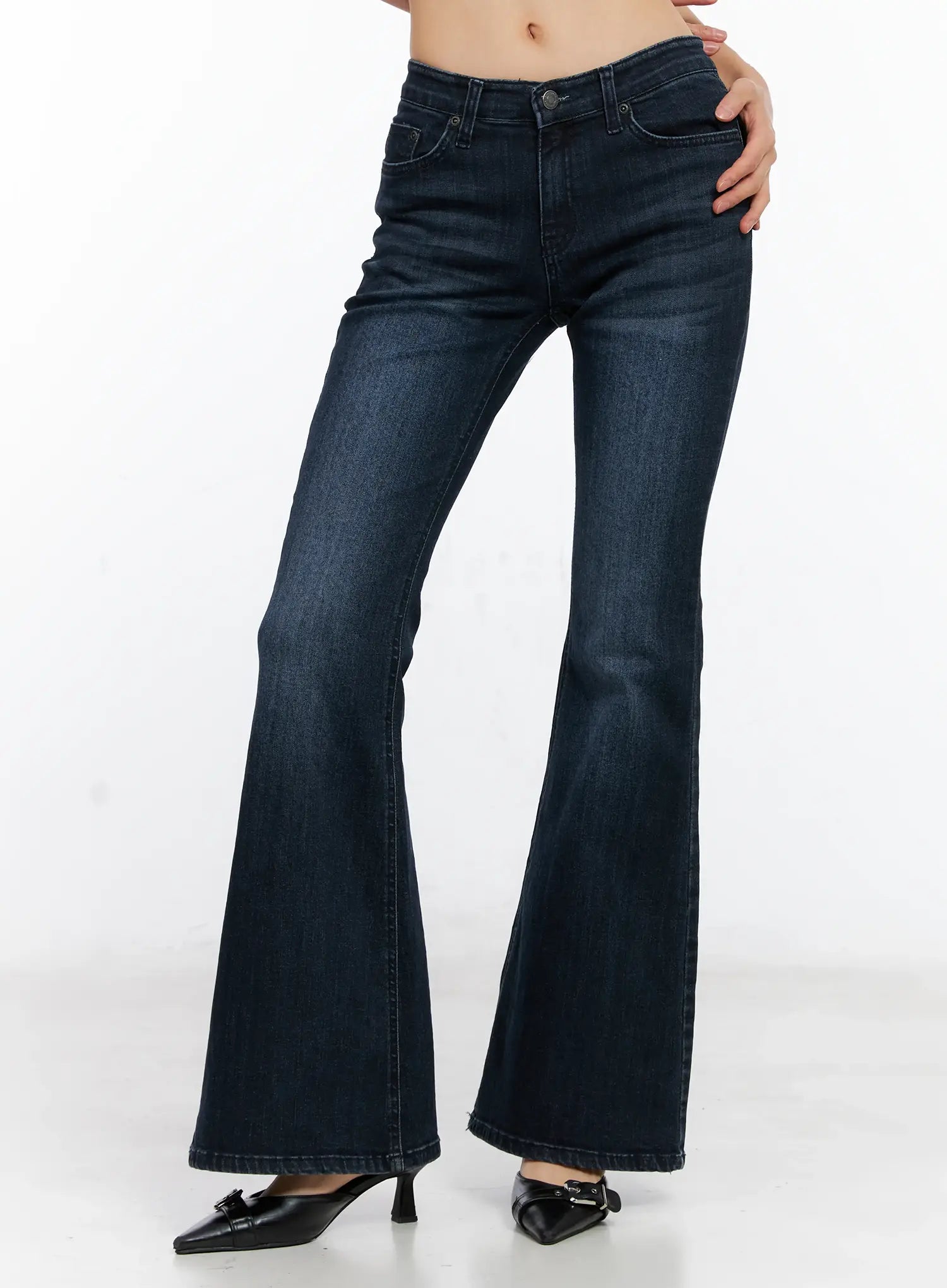 Chaerin Washed Flare Denim Jeans CL529