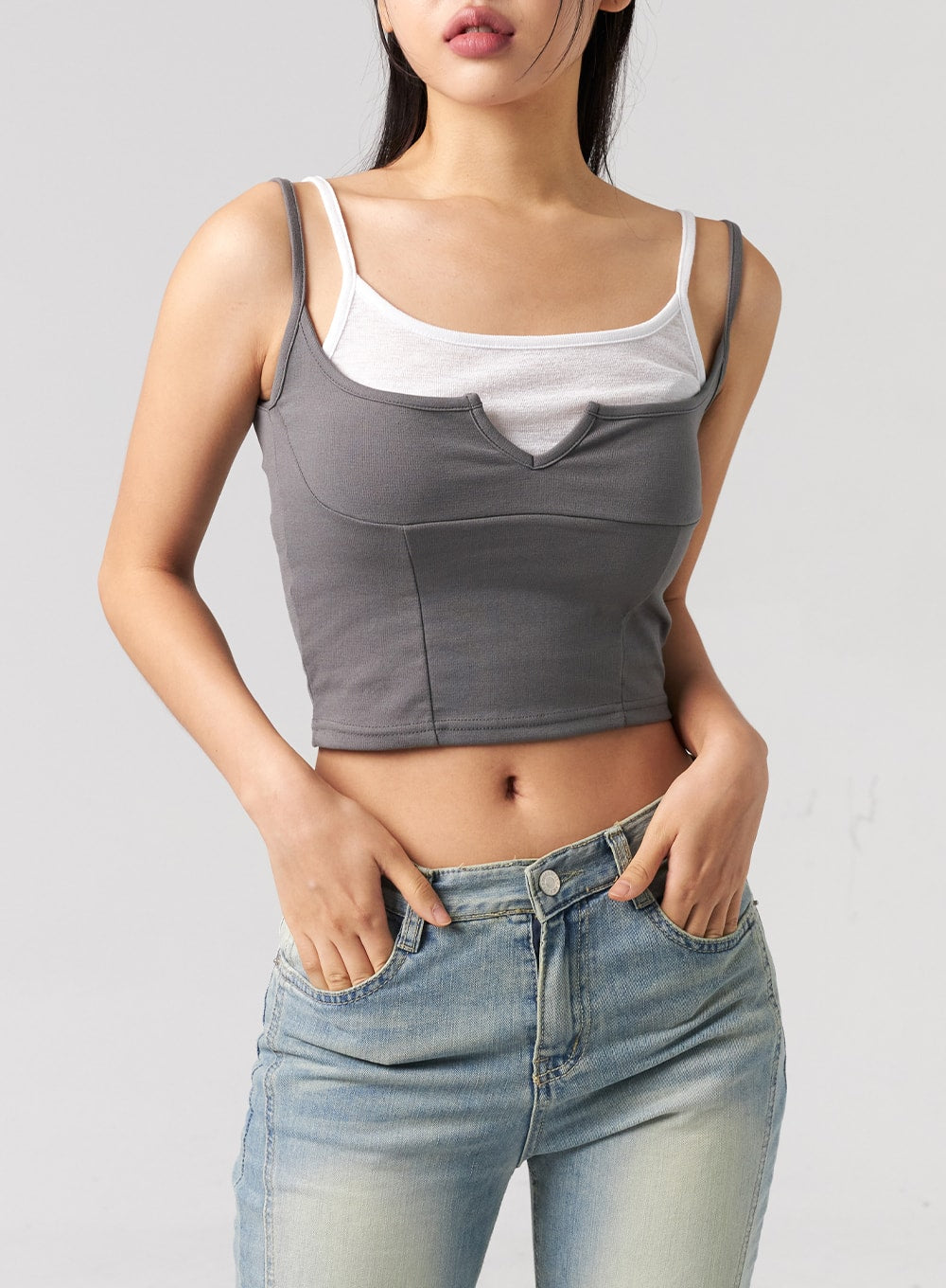Cropped Layered Top CL311