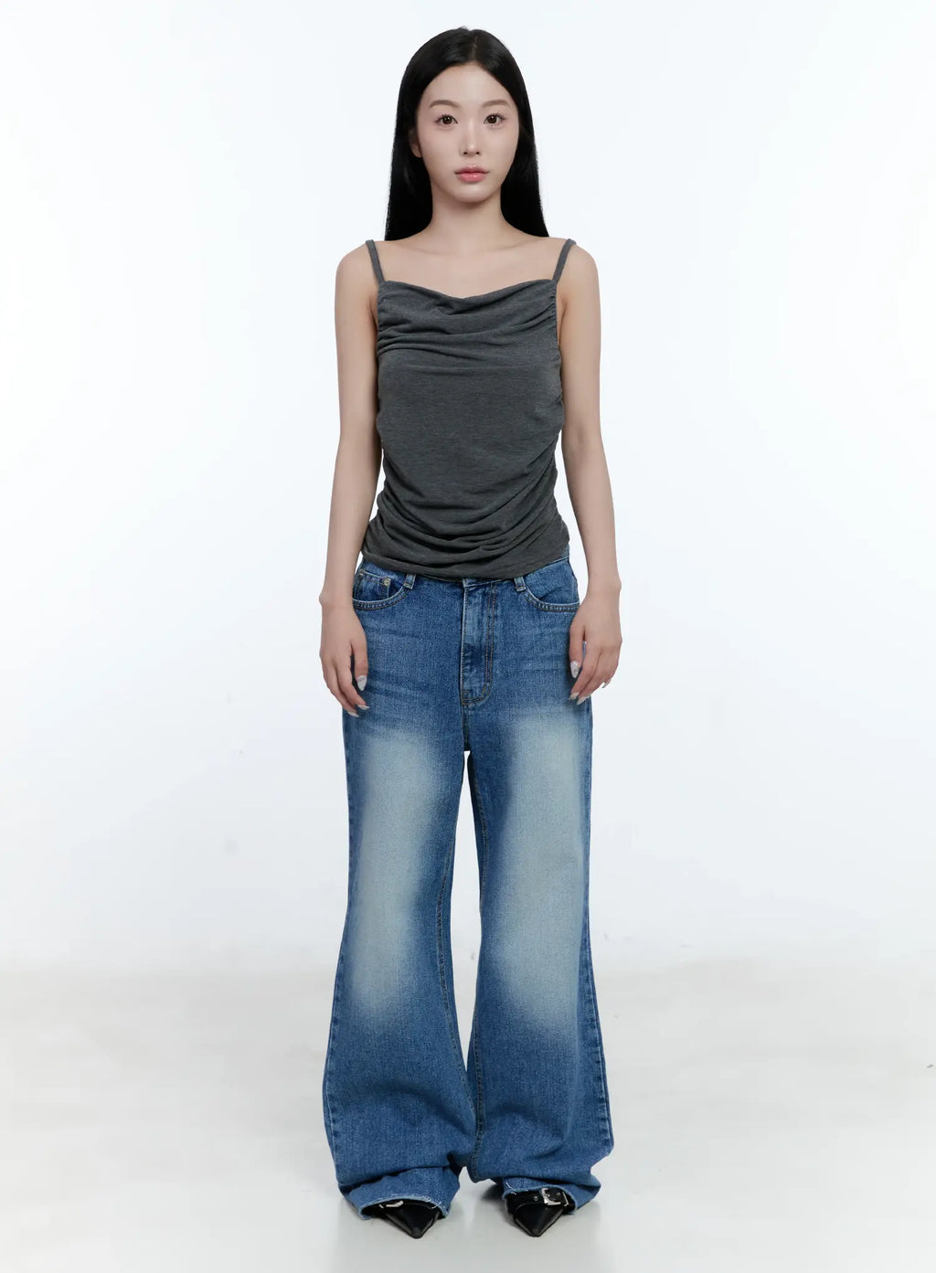 Eunbyul Wide-Leg Flare Denim Jeans CL530