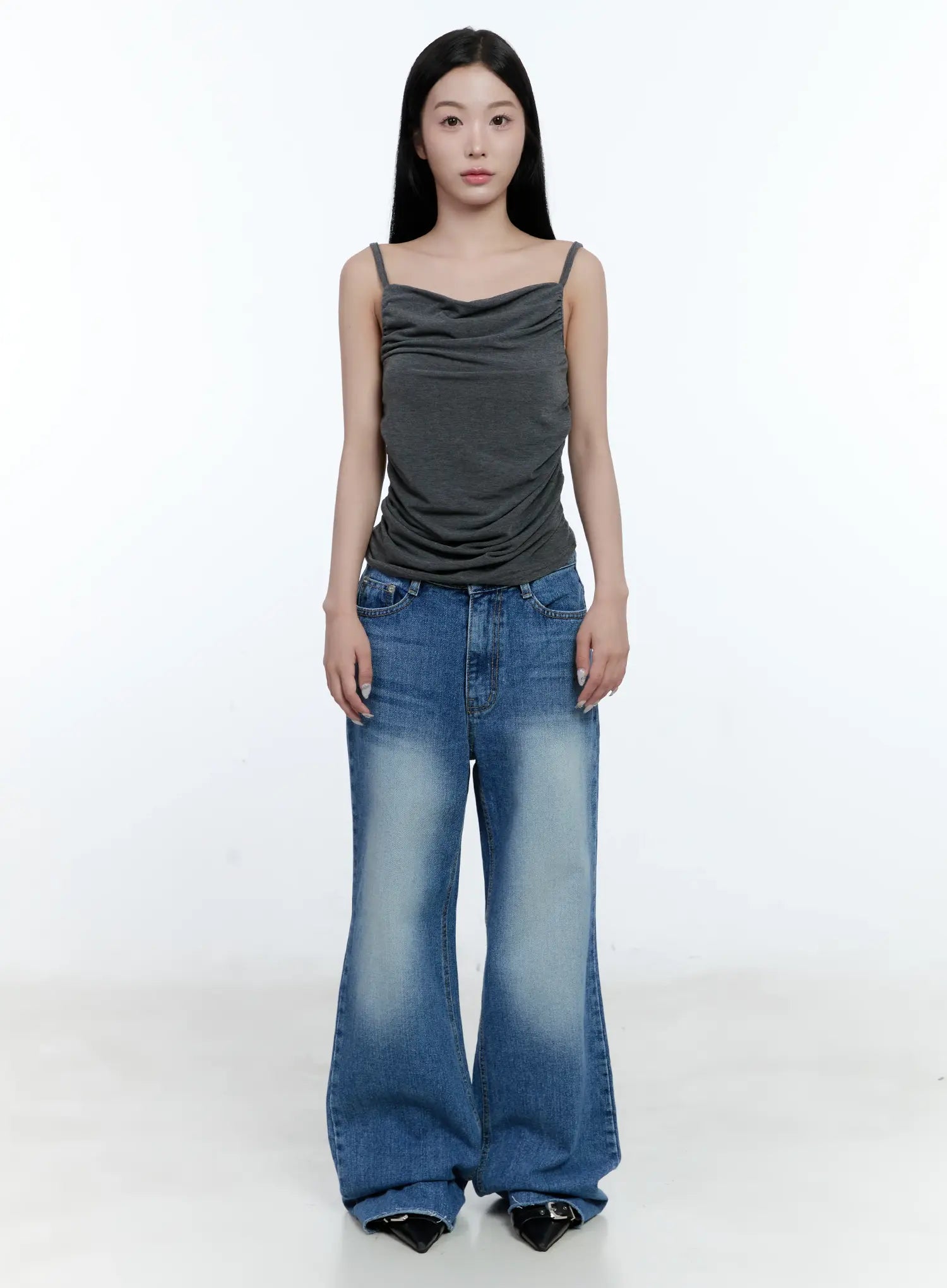 Eunbyul Wide-Leg Flare Denim Jeans CL530