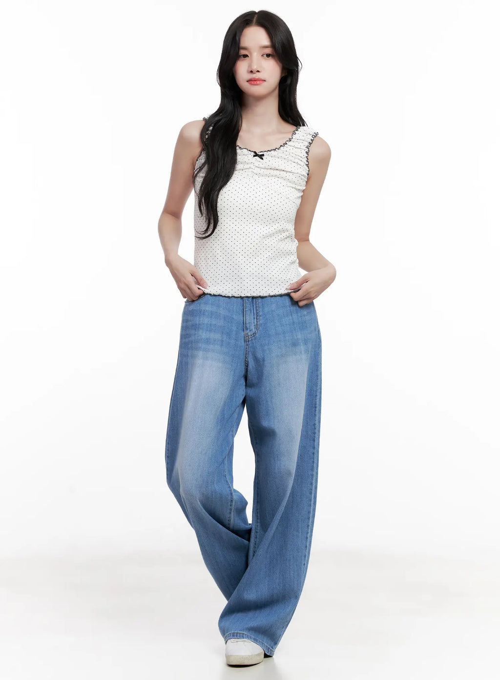 Jungeun Wide-Leg Summer Denim Jeans CL516