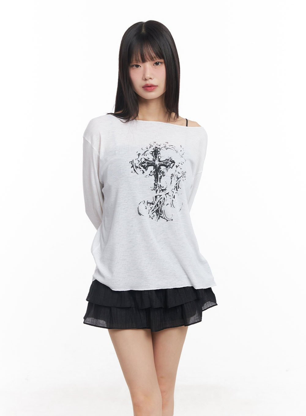 Dreamy Semi-Sheer Graphic Long Sleeve CY514