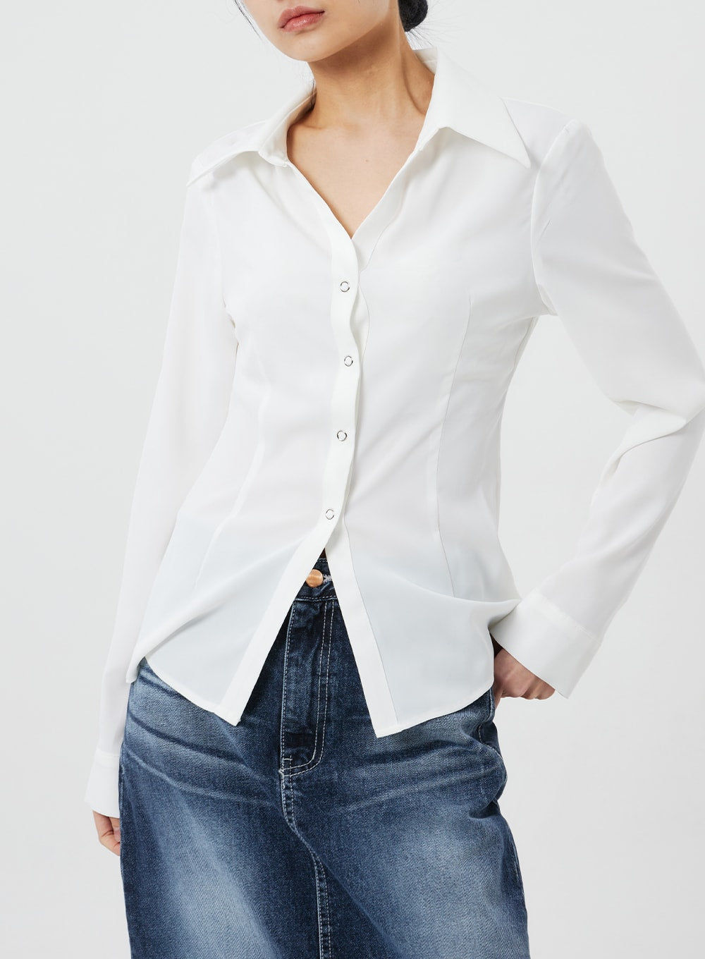 Snap Button Blouse CF321