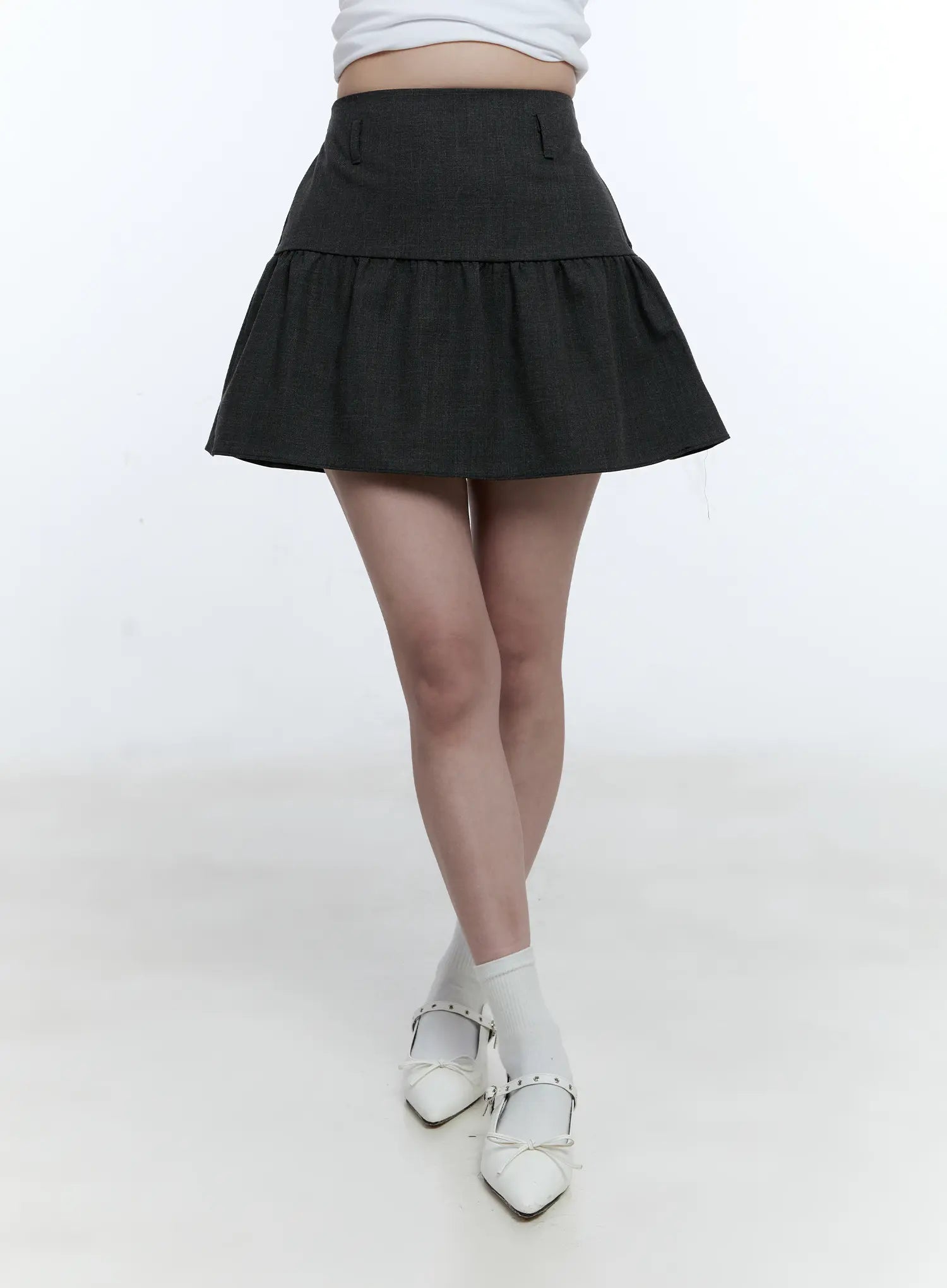 Pleated Flare Mini Skirt CG514