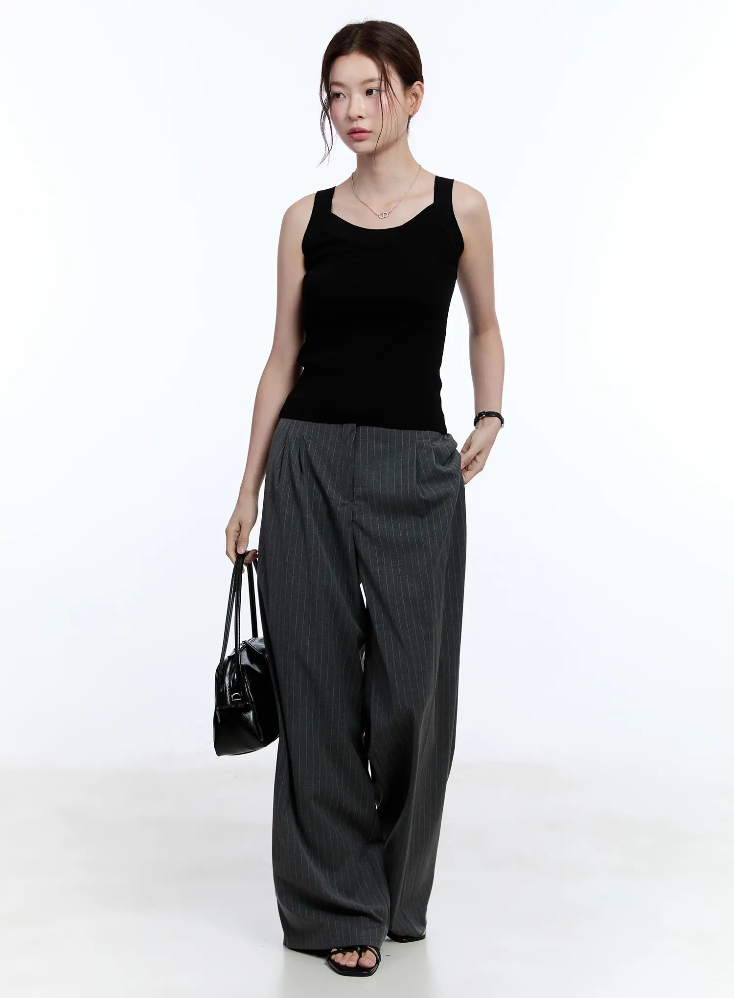 Wide-Leg Pinstripe Pants CU513