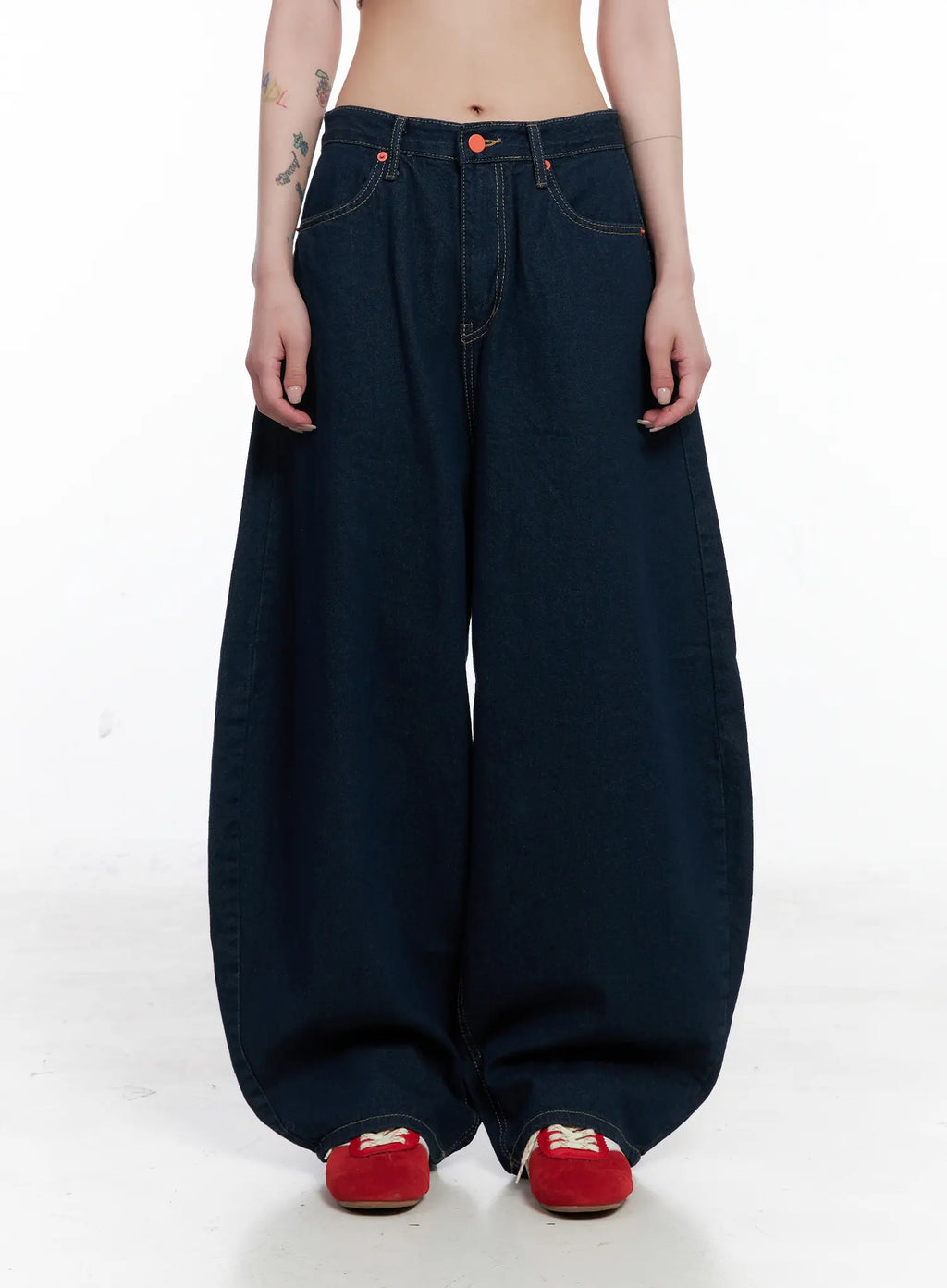 Carina Back Print Baggy Jeans CS529